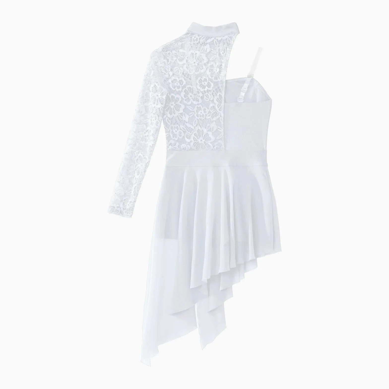Vestido de Patinaje Artístico Vestido de danza lírica moderna for niña, patinaje artístico, ballet, gimnasia, baile latino, chachachá, leotardo con corpiño de encaje floral