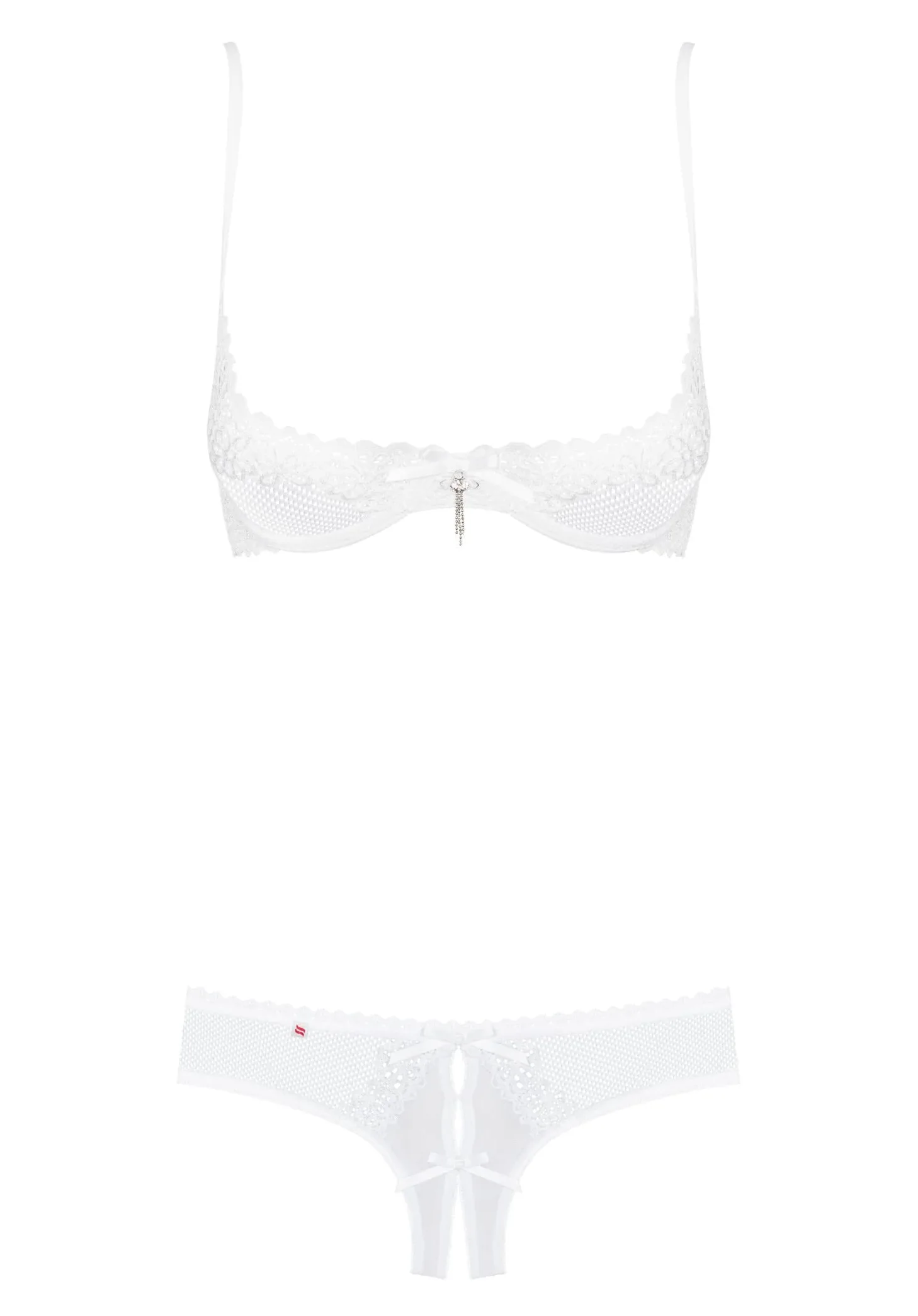 Selente Conjunto de lencería para Mujeres, L/XL, Negro-puntitos