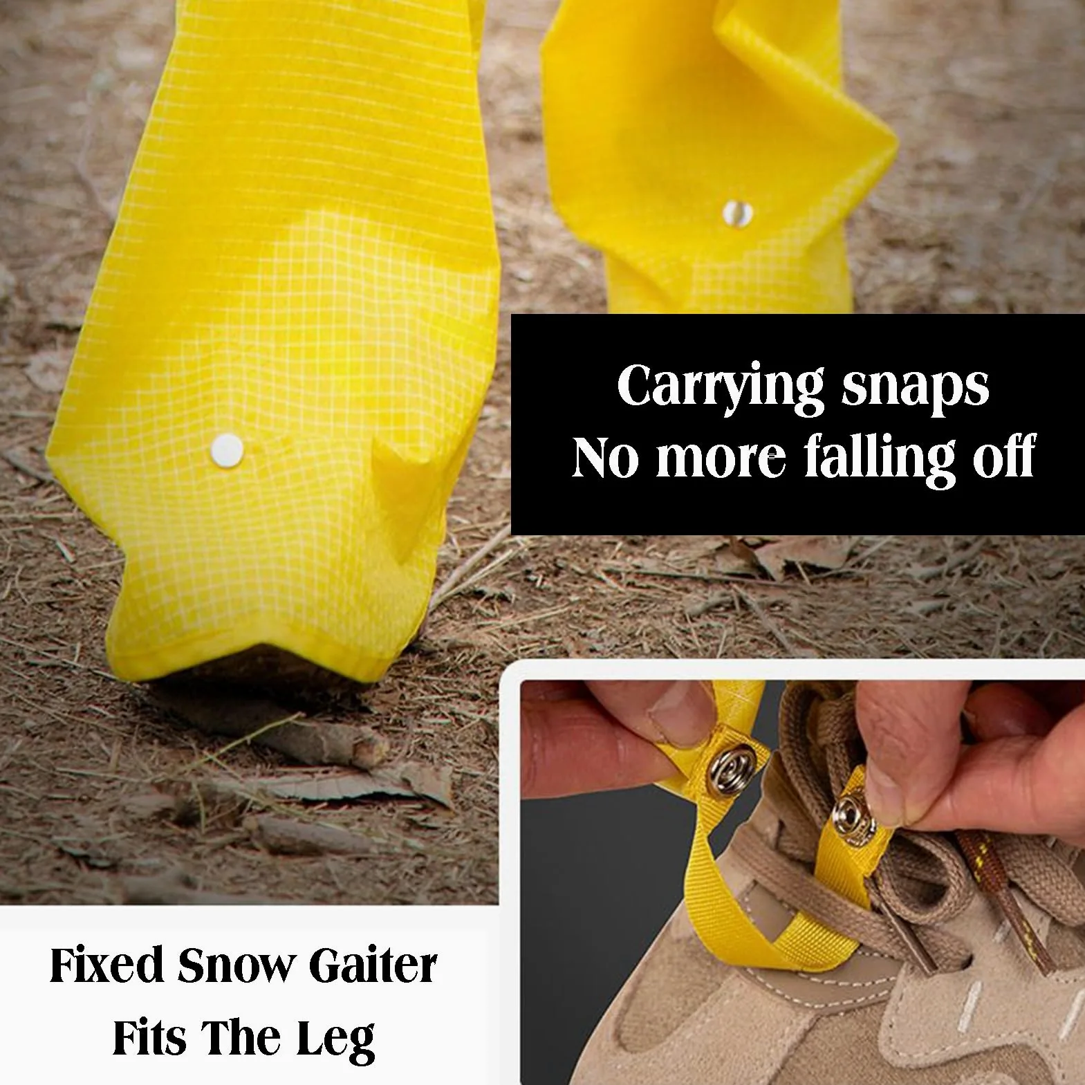 1 Par De Polainas Ligeras Y Ajustables For Botas De Senderismo con Bolsa De Almacenamiento, For Senderismo, Caminatas Y Escalada Al Aire Libre, Talla Única.(Yellow,L)