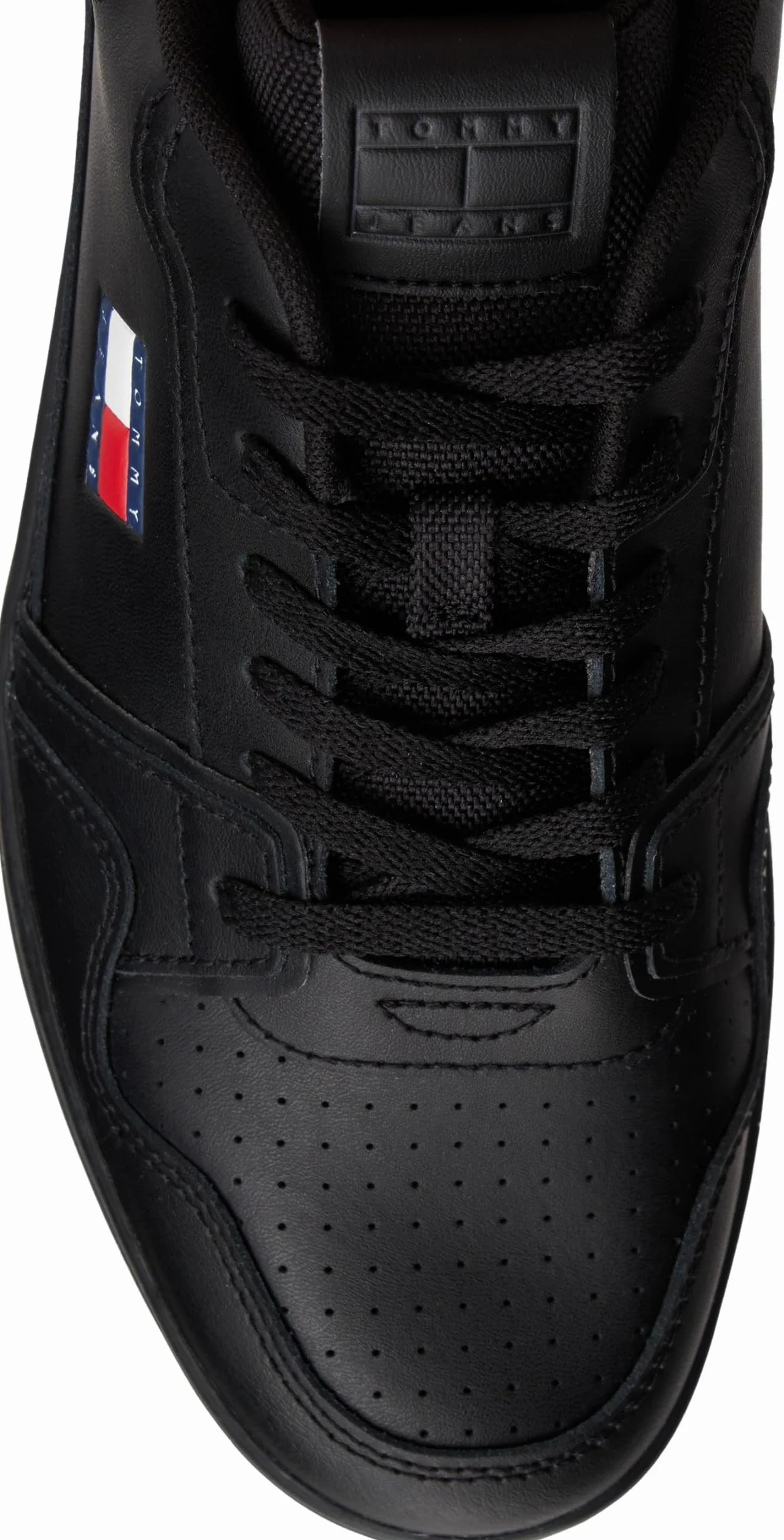 Tommy Jeans Cupsole Sneaker Hombre TJM Retro Basket Low Top, Negro (Black), 46