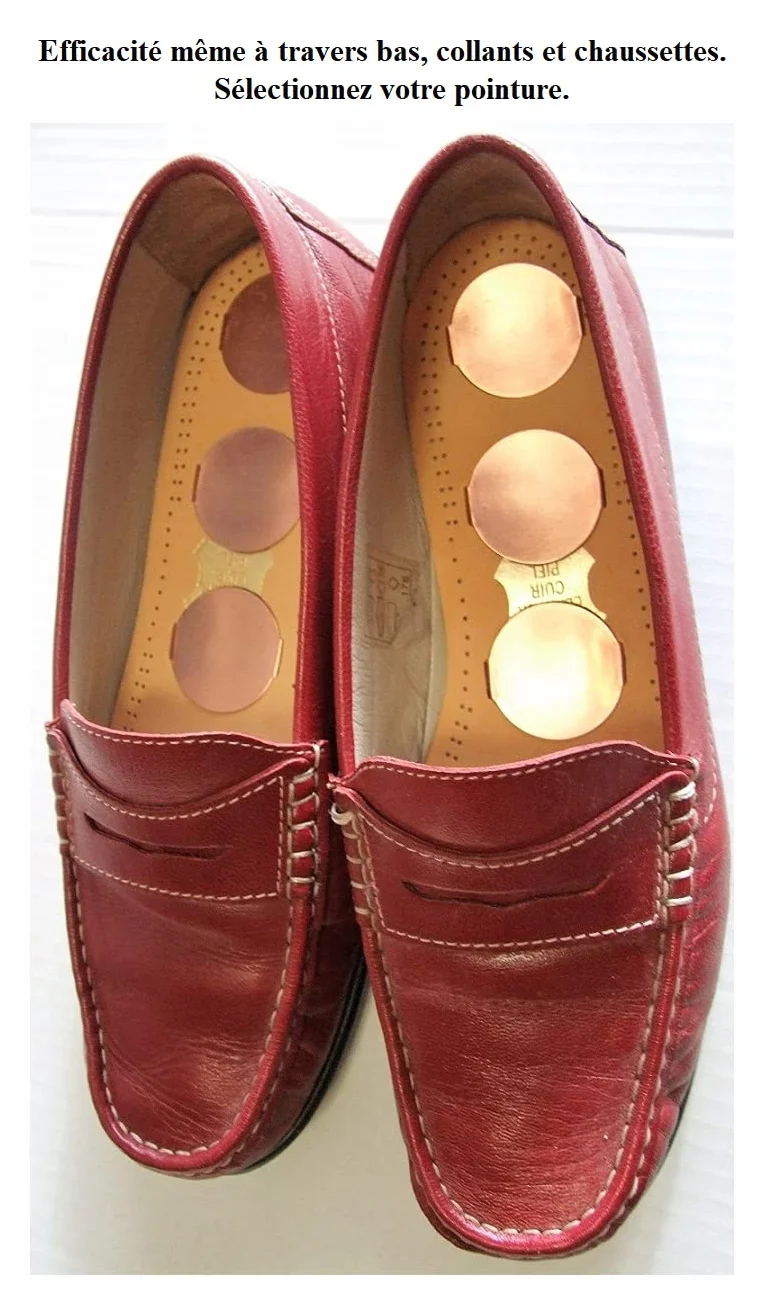 Sabona Plantillas de cuero de cobre 37, unisex, beige, terapéuticas, de longitud completa, antimicrobianas