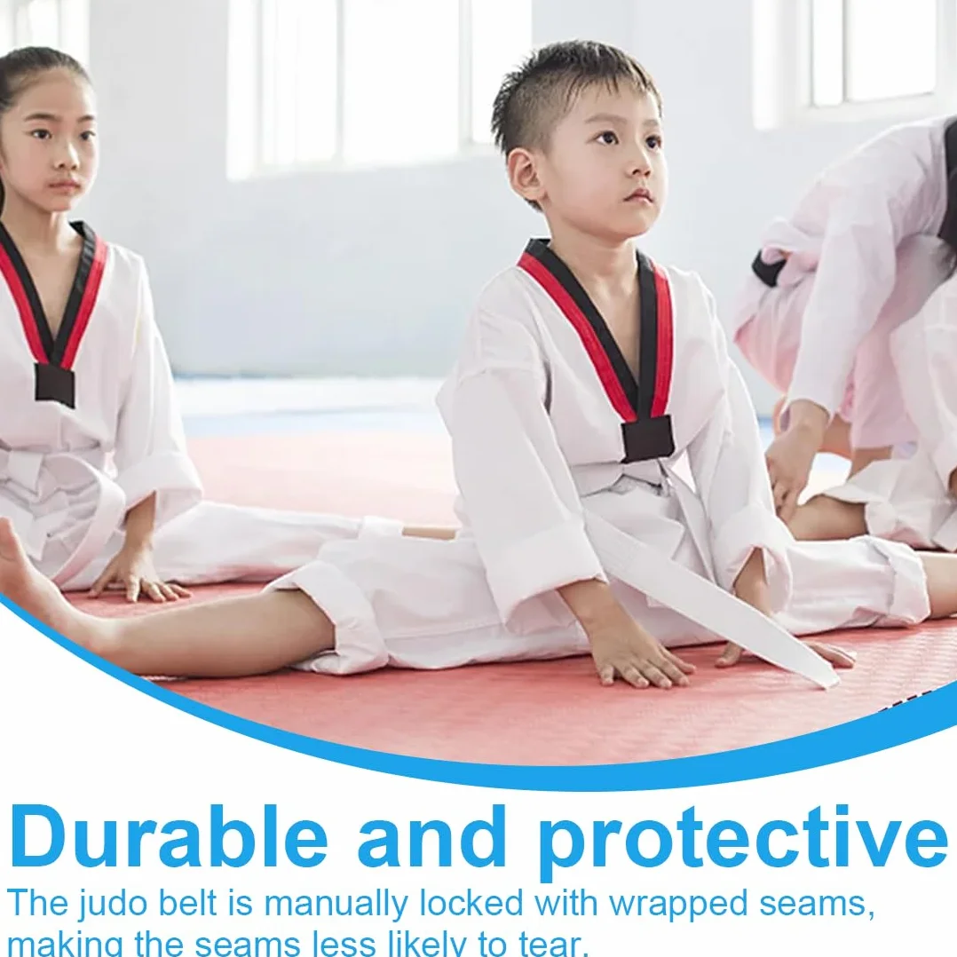 XPEX Cinturón de Artes Marciales 260cm Judo Karate Taekwondo Aikido Tela Gruesa Niños Adultos
