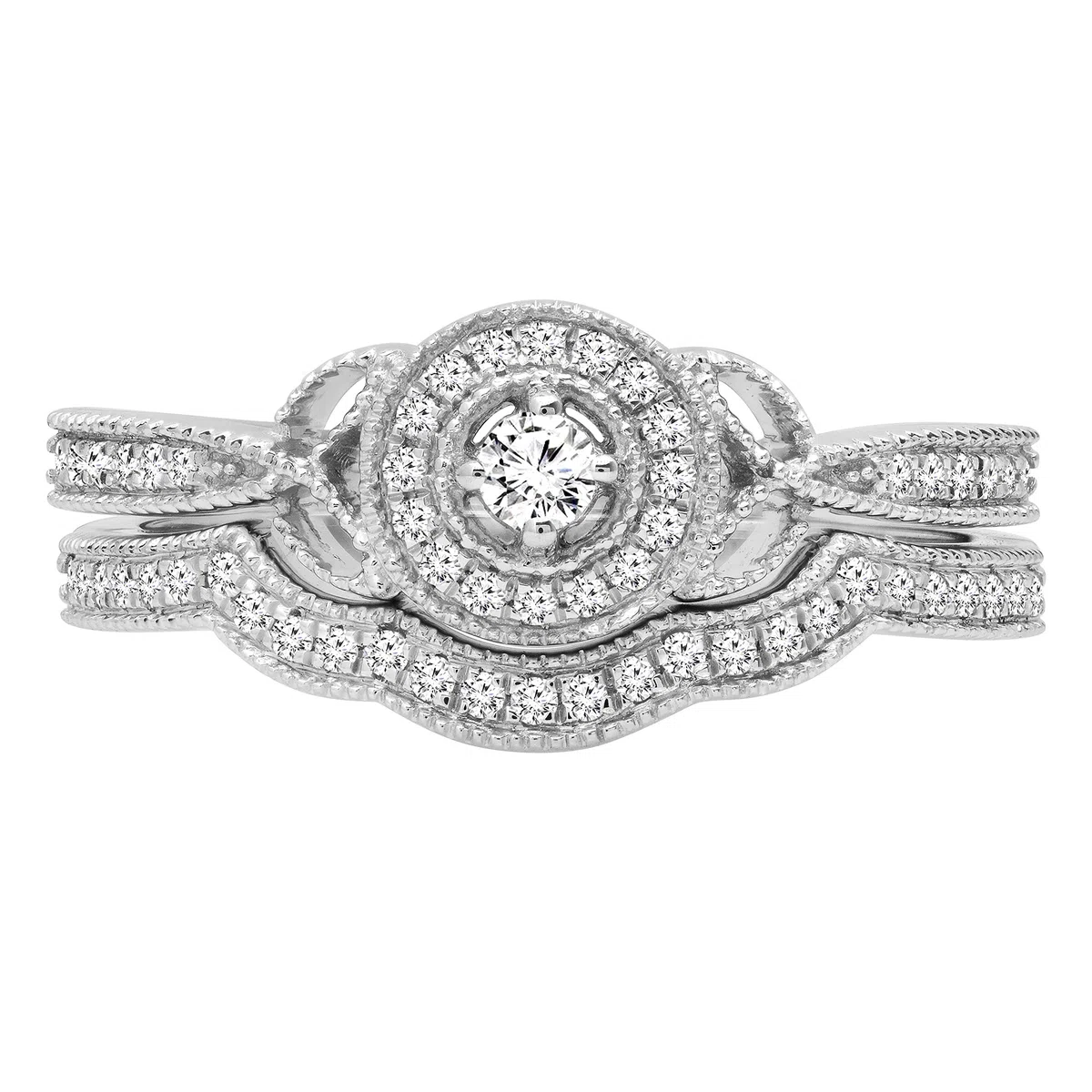 DazzlingRock Collection 10 quilates oro blanco redonda H-I Diamante cultivado en laboratorio.