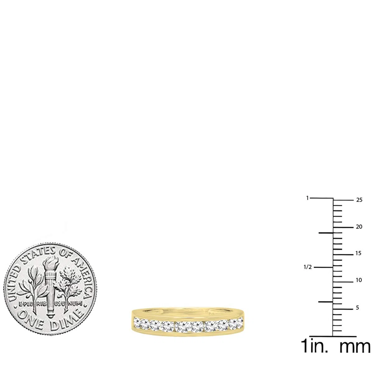 DazzlingRock Collection 10 quilates oro amarillo redonda H-I Diamante cultivado en laboratorio