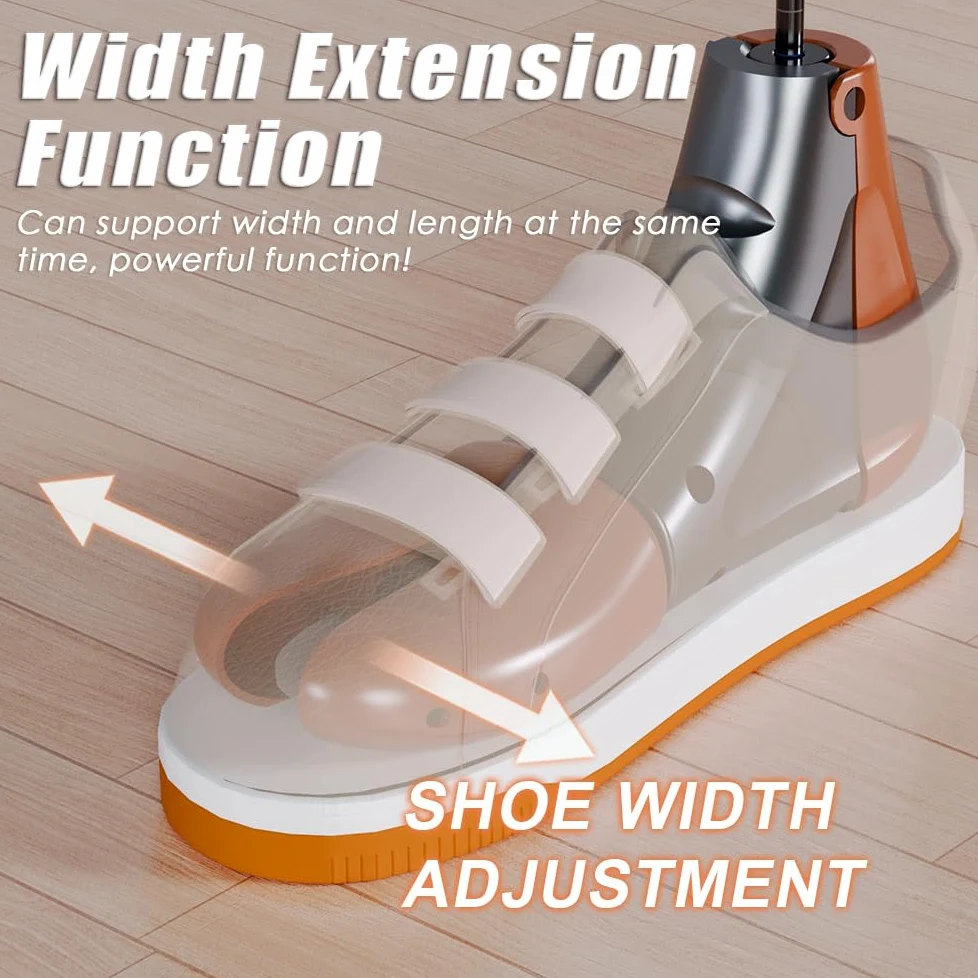 Estirador de zapatos para hombres y mujeres, ancho ajustable, expansor de zapatos, estirador de zapatos, pies anchos (2 unidades), Amarillo, L(fits US size 10-13.5；EUR size 40-47)