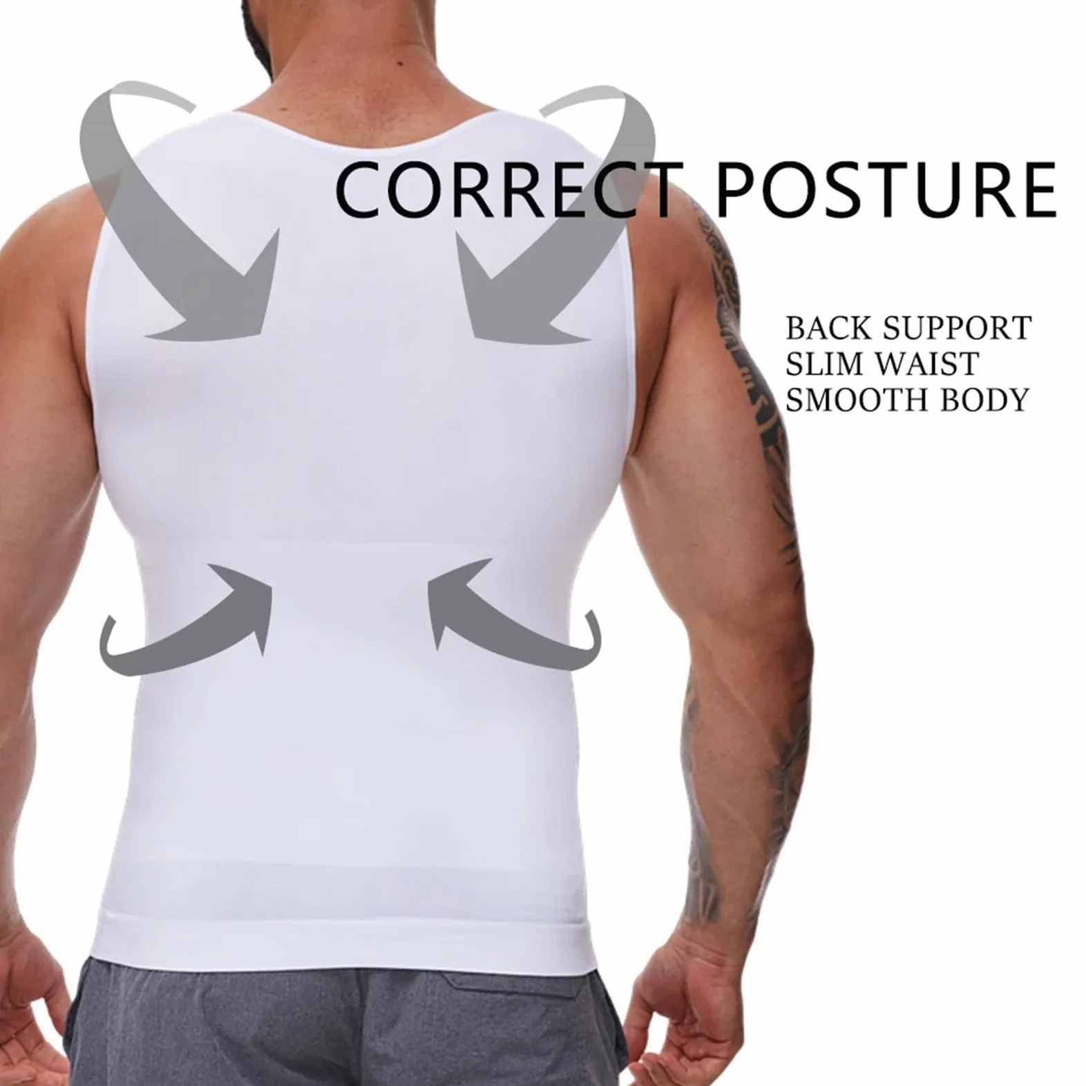 Prendas Moldeadoras Hombre Camisetas de compresión for Hombre, Faja Reductora Abdomen, Camiseta for Vientre Plano, Chaleco Adelgazante, Entrenador Cintura, Entrenamiento físico