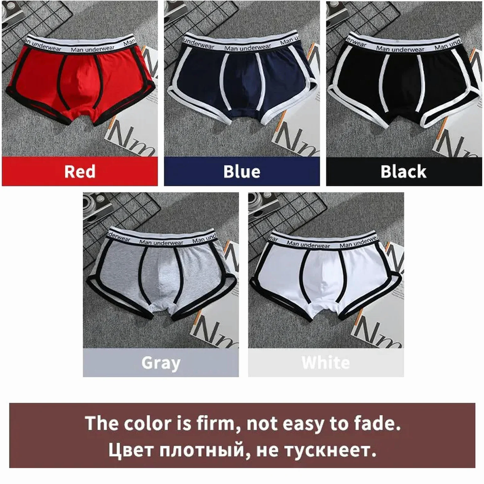 Calzoncillos tipo bóxer para hombre, 5 unidades, de algodón, suaves, para hombre, calzoncillos casuales, ropa interior para hombre, 5SE 5 Piezas, L