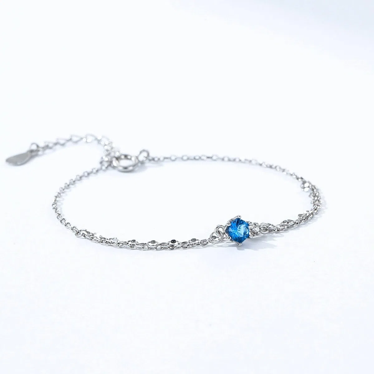 Pulseras para mujer, pulsera de novia, cadena de doble capa con topacio, regalos únicos para mujer