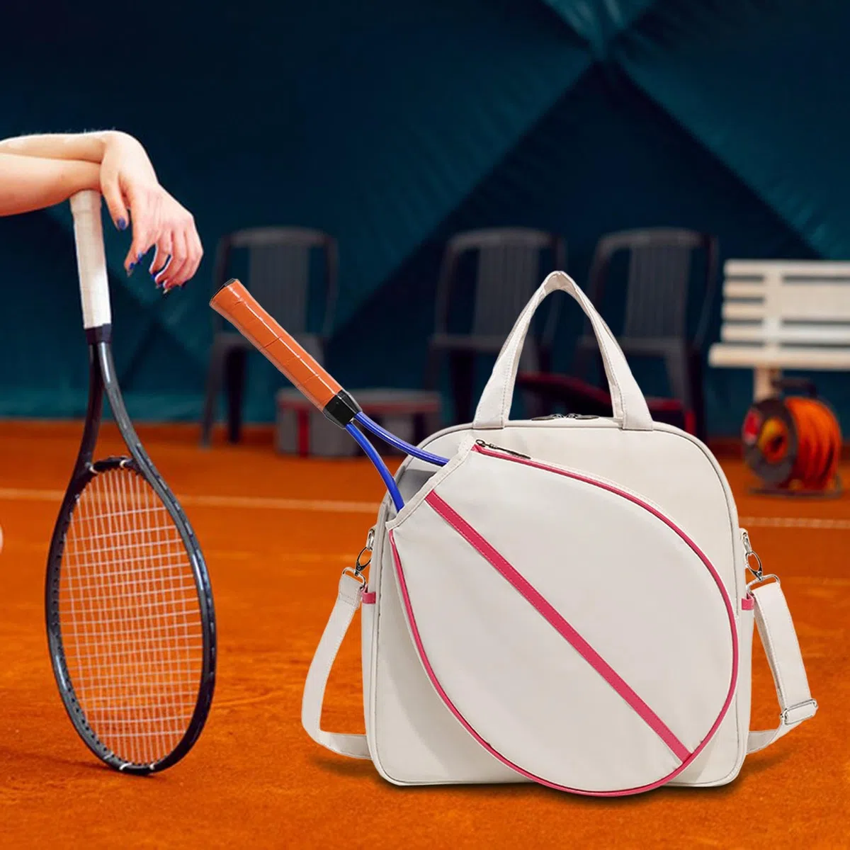 Bolso Bandolera para Raquetas, Elegante, Impermeable y con Amplio