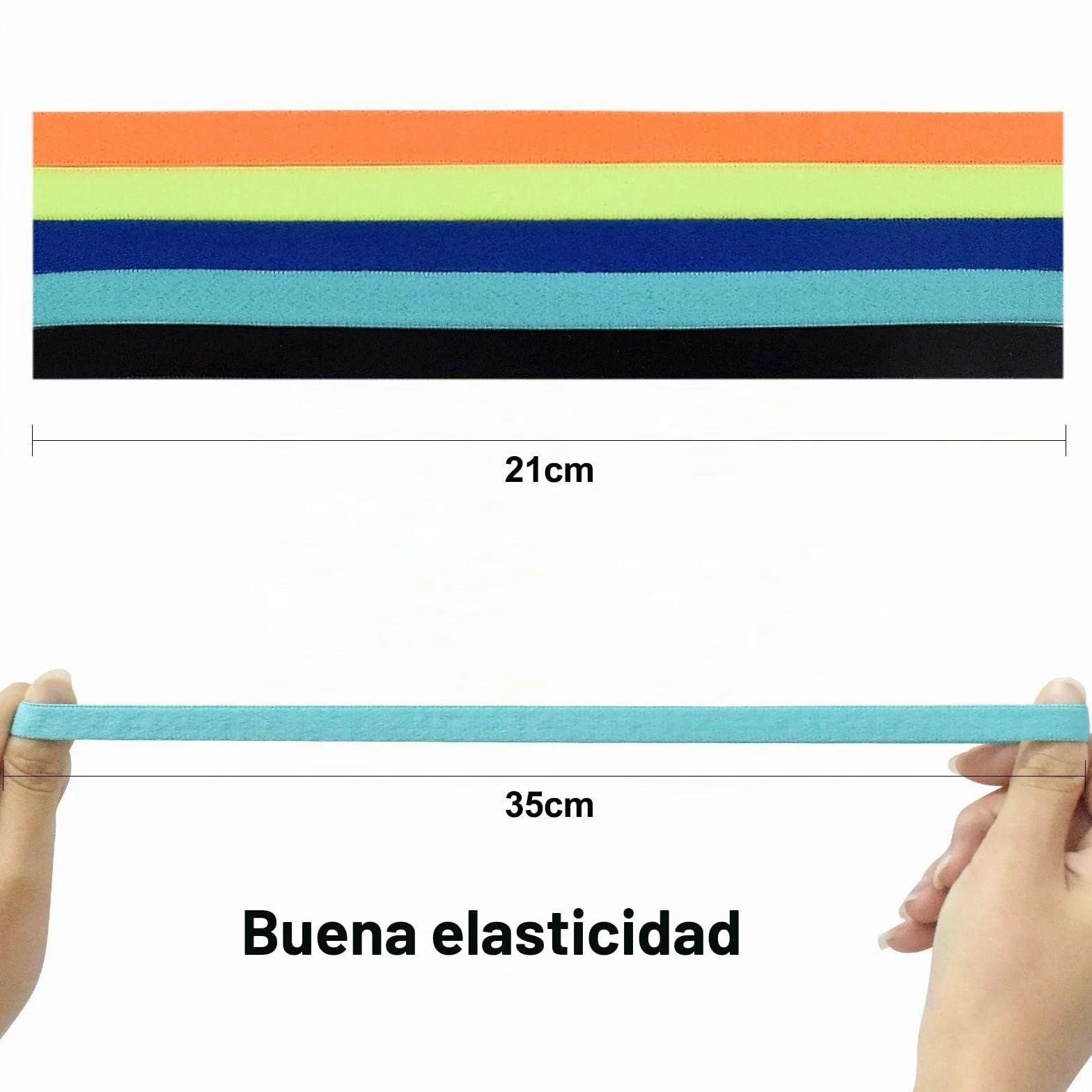 Cintas de Pelo Deportivas Antideslizantes para Fútbol, Yoga, Trotar, Correr - 5 Piezas