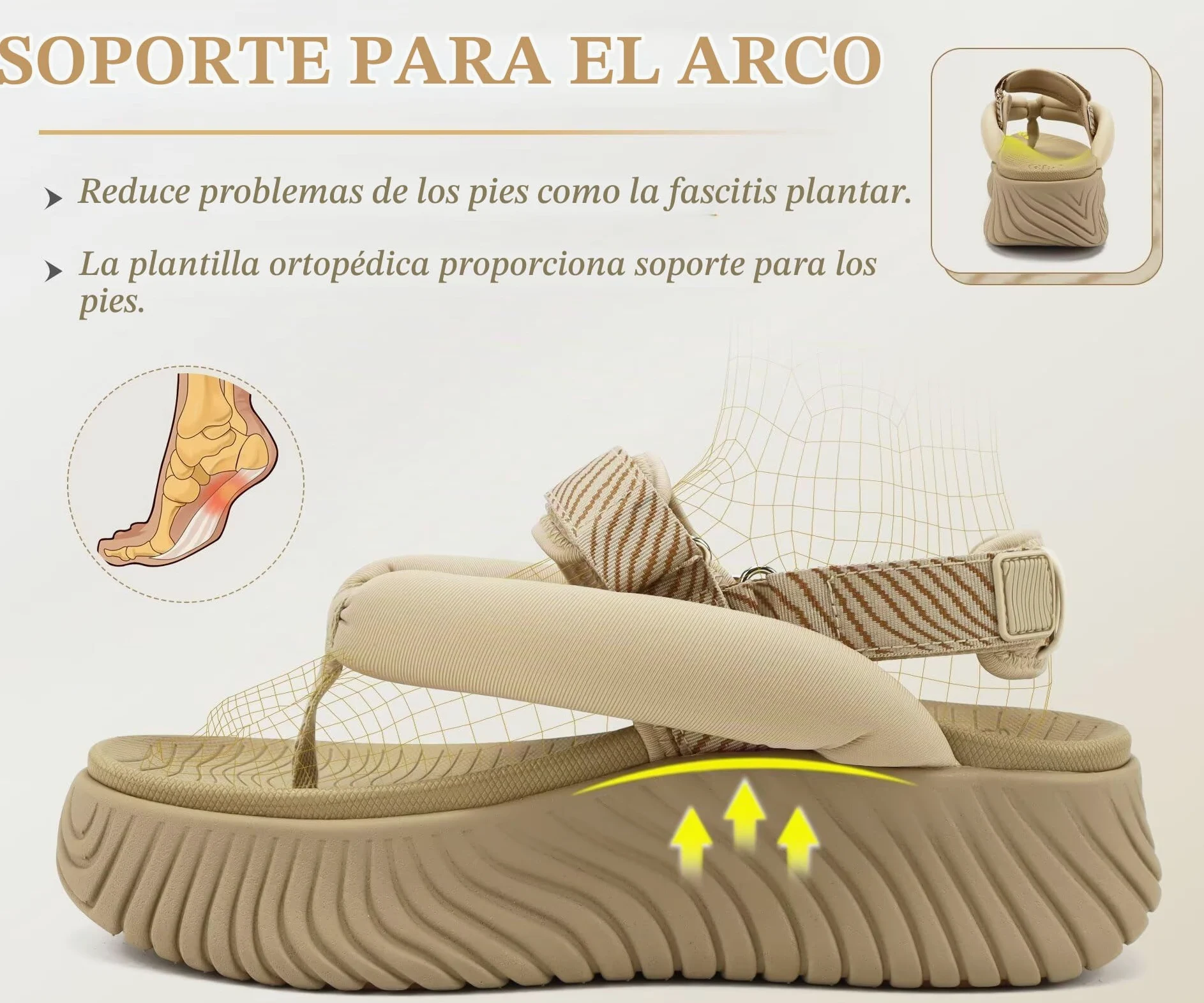 COFACE Ortopedicas Sandalias Trekking Mujer Comodas Caminar Deportivas Sandalias Senderismo Verano Playa Piscina Elegantes Plataforma Chanclas Ajustables Ligera Fascitis Plantar Chancletas