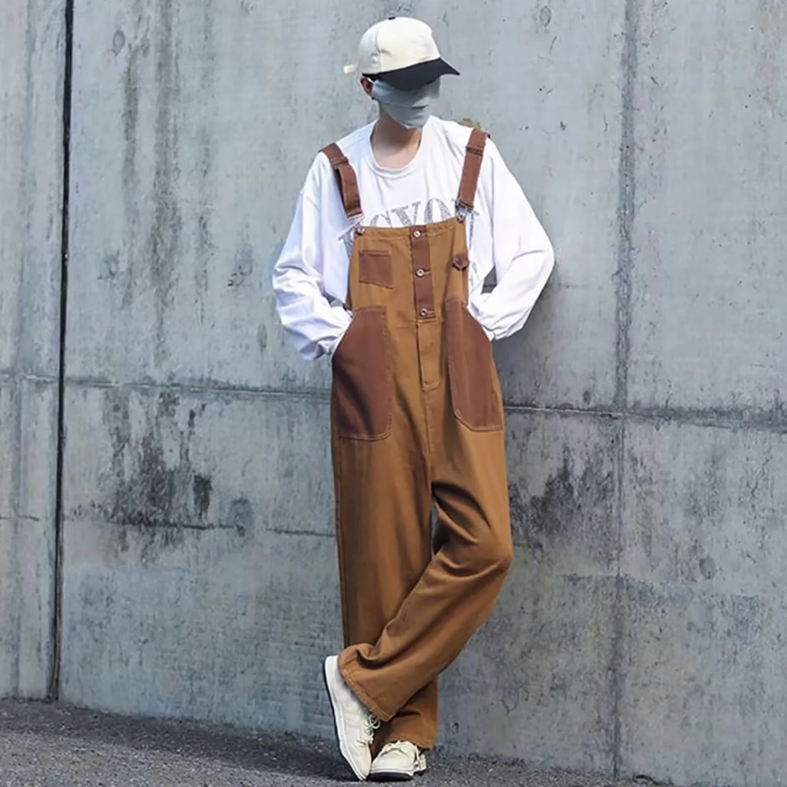 Peto Cargo de Trabajo para Hombre Y2K Vintage Holgado