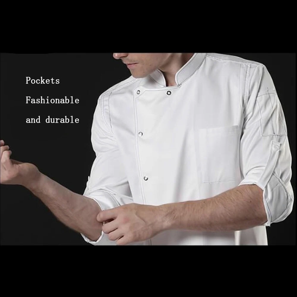 Uniforme Unisex de la Capa del Cocinero de la Capa del Cocinero de la Ropa de la Cocina del Hotel de la Ropa del Cocinero Personalizado Modificado para requisitos particulares