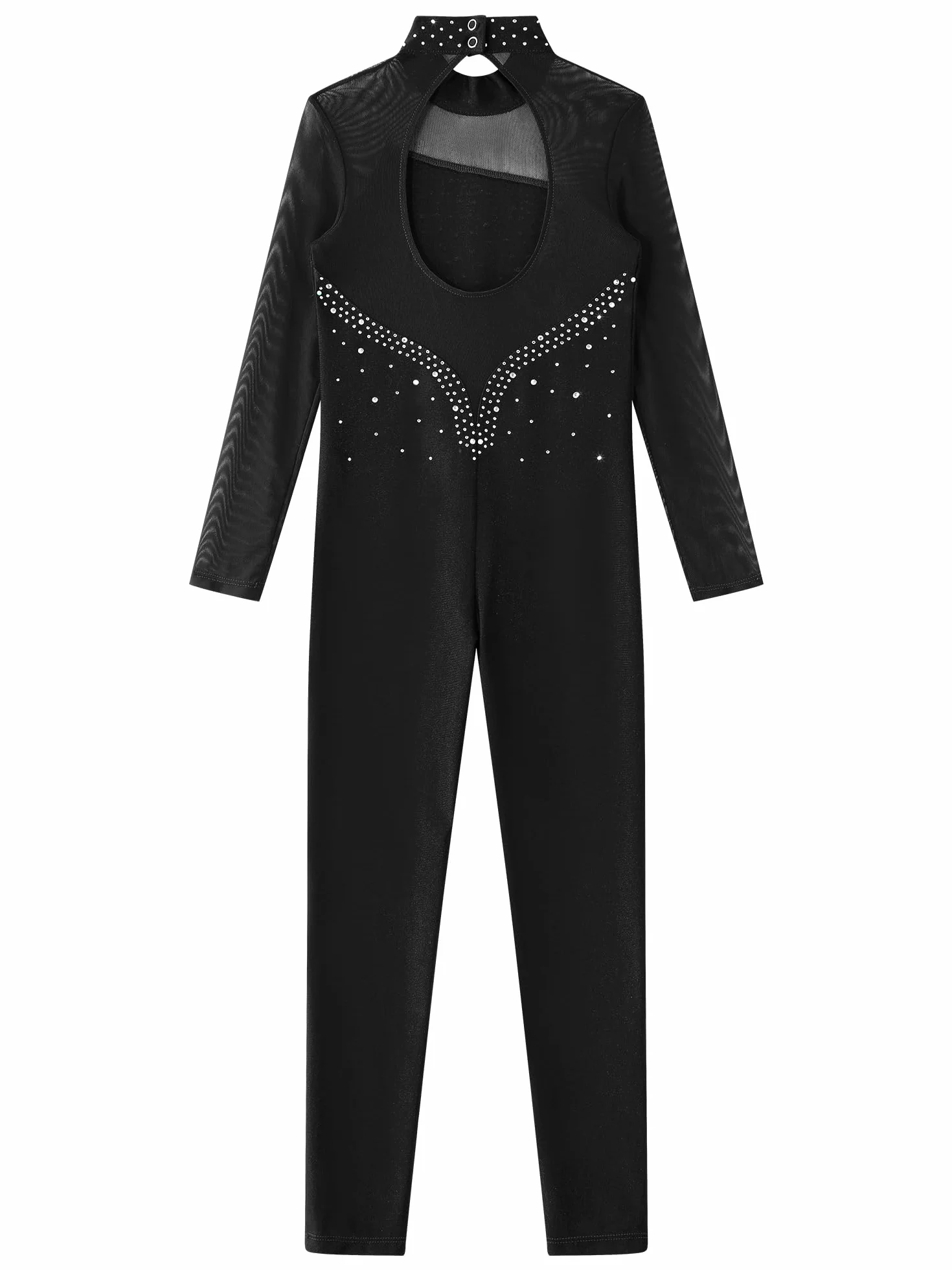 Alvivi Maillot Danza Niña Manga Larga Mono Deporte de Entero Jumpsuit Elástica Leotardo Gimnasia Medias de Ballet Disfraz Bailarina