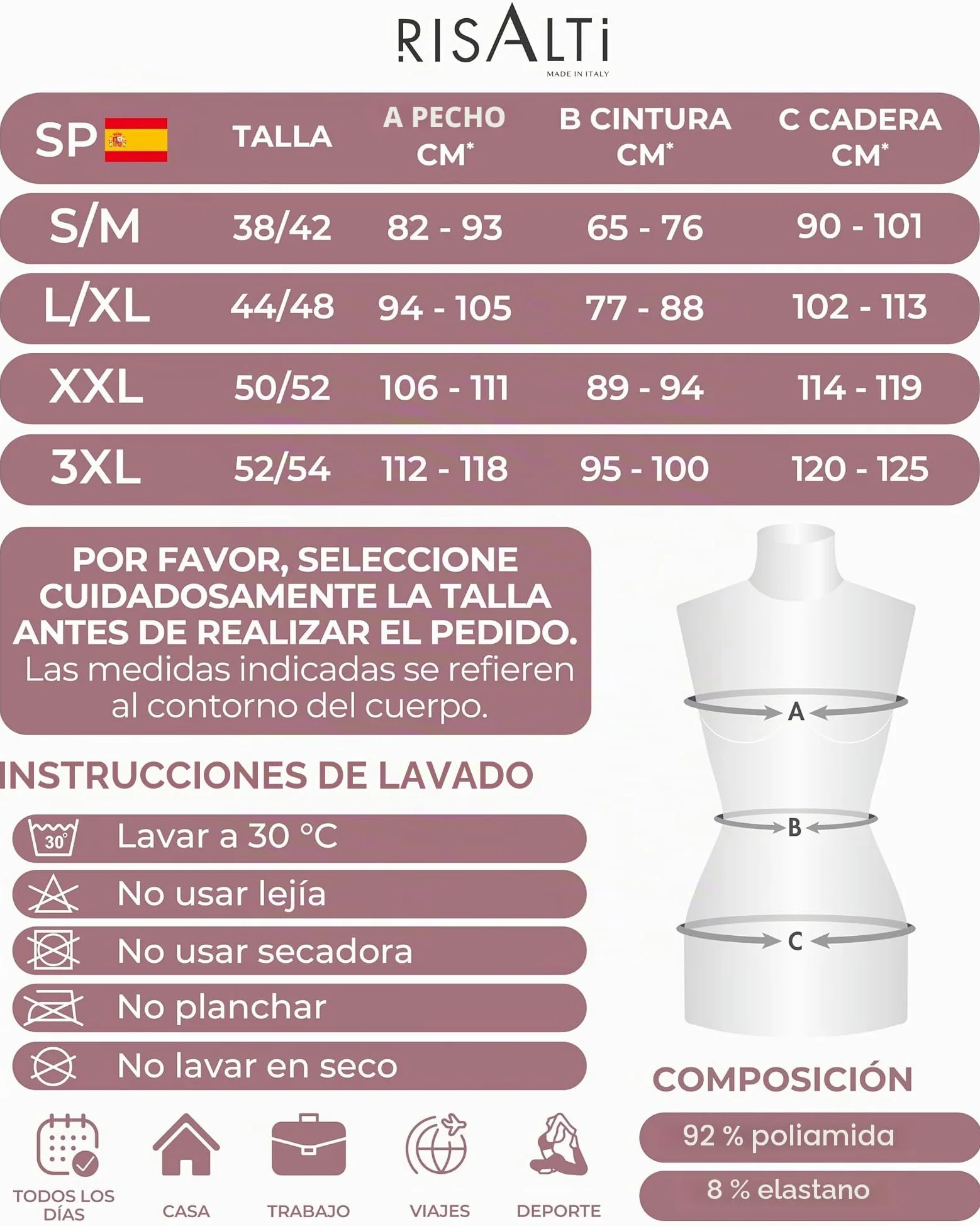 Risalti Camiseta Tirantes Mujer Hombro Ancho de Microfibra 3 Pzs - Camiseta Mujer Sin Manga Elegante, Top más Suave Que el Algodon, Camisetas Sin Costura y Etiquetas - Made in Italy
