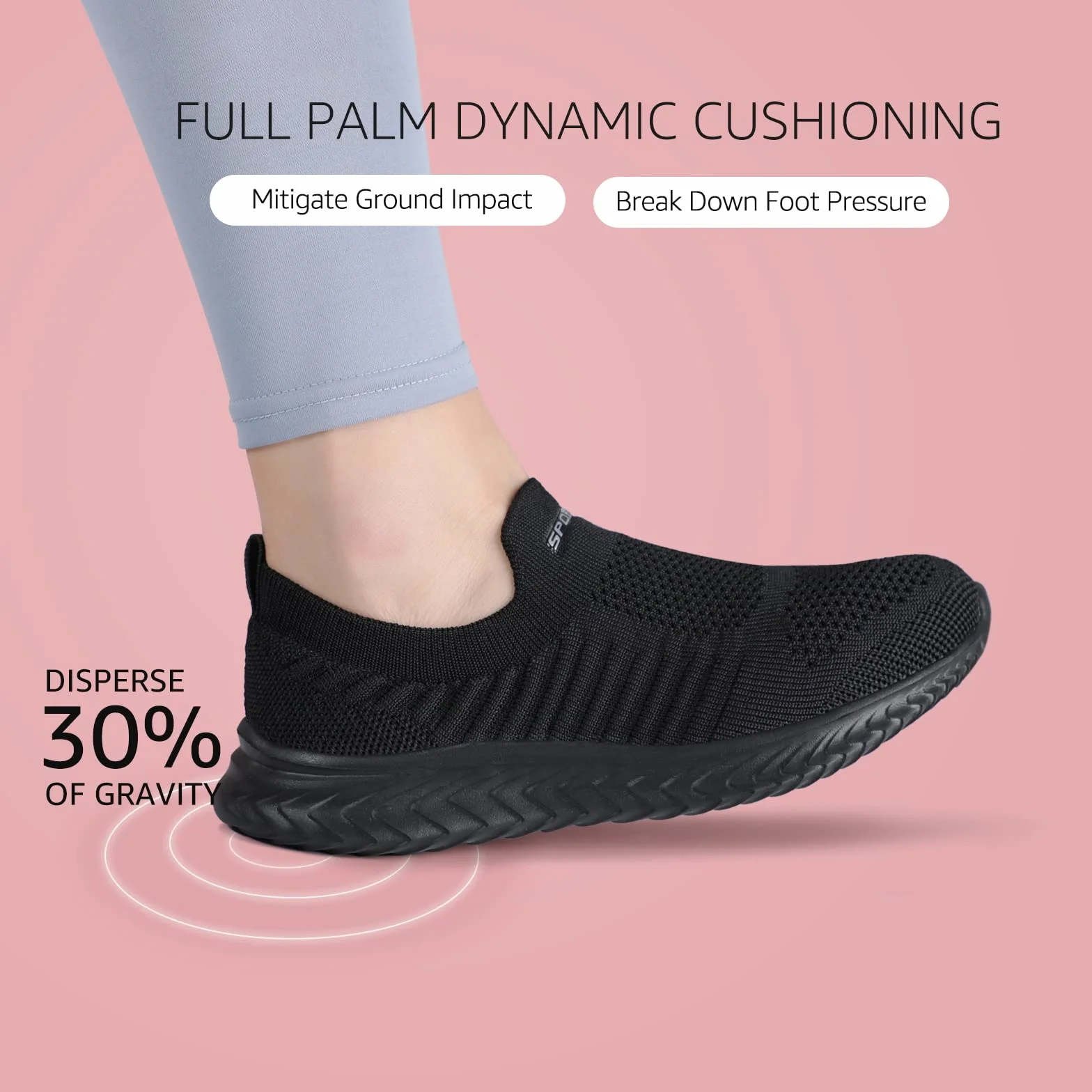 STQ Zapatillas Mujer Deportivas Sin Cordones Non Slip Ligero Tenis Andar