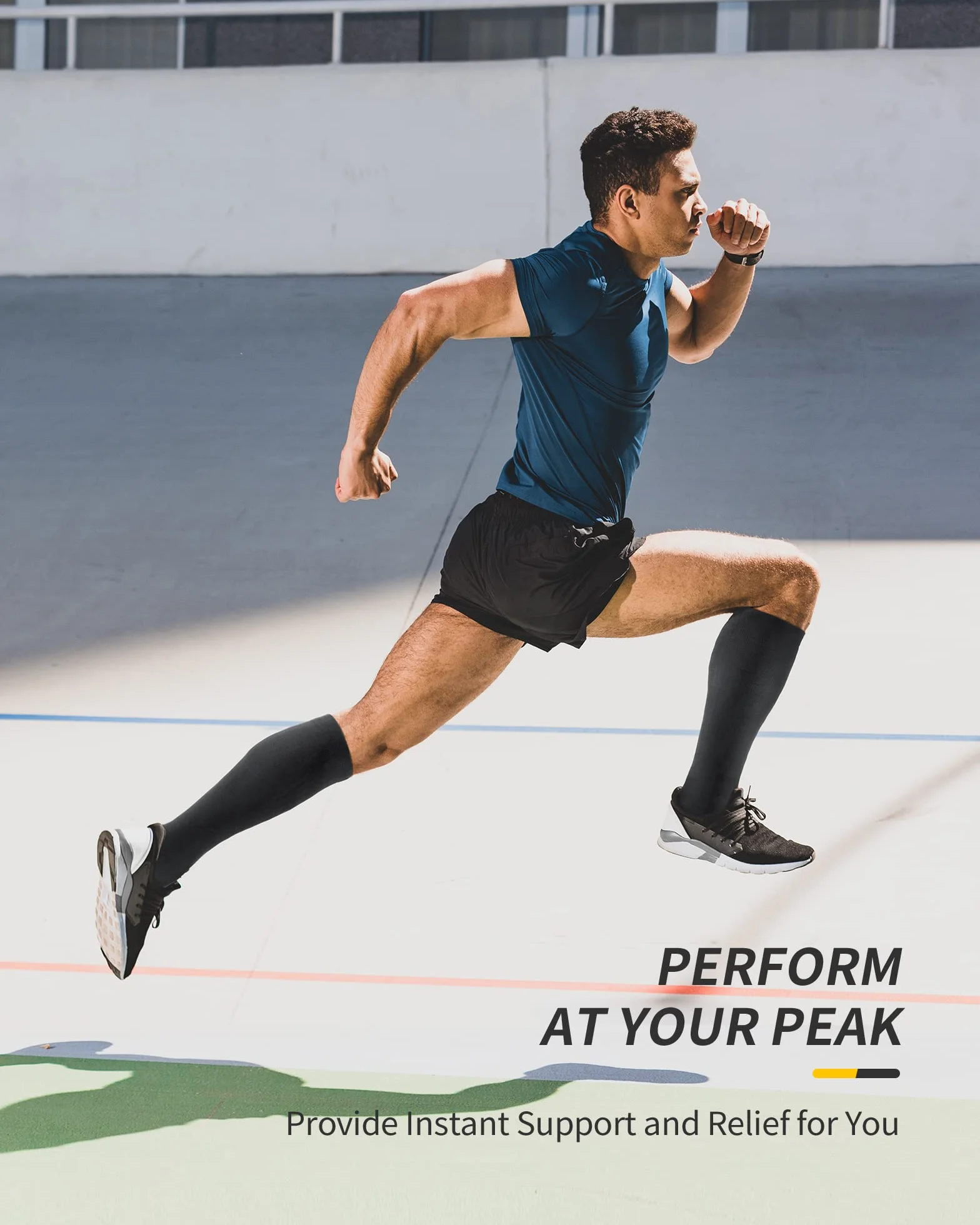 CAMBIVO Medias de Compresion 3 Pares Calcetines Compresivas para Running Deporte Ciclismo