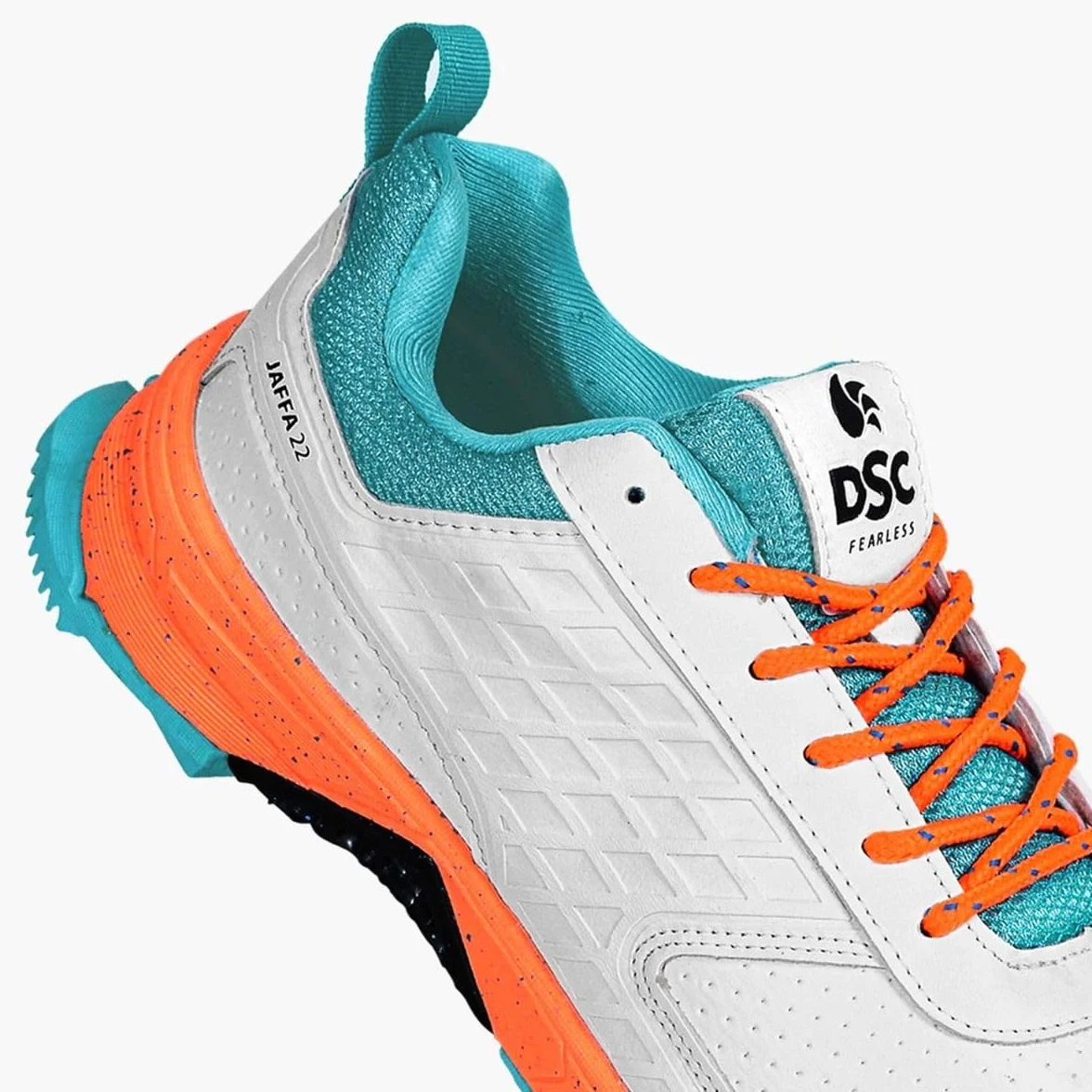 DSC Jaffa 22 Cricket Shoes Men Boys UK 6 EU 40 White Orange