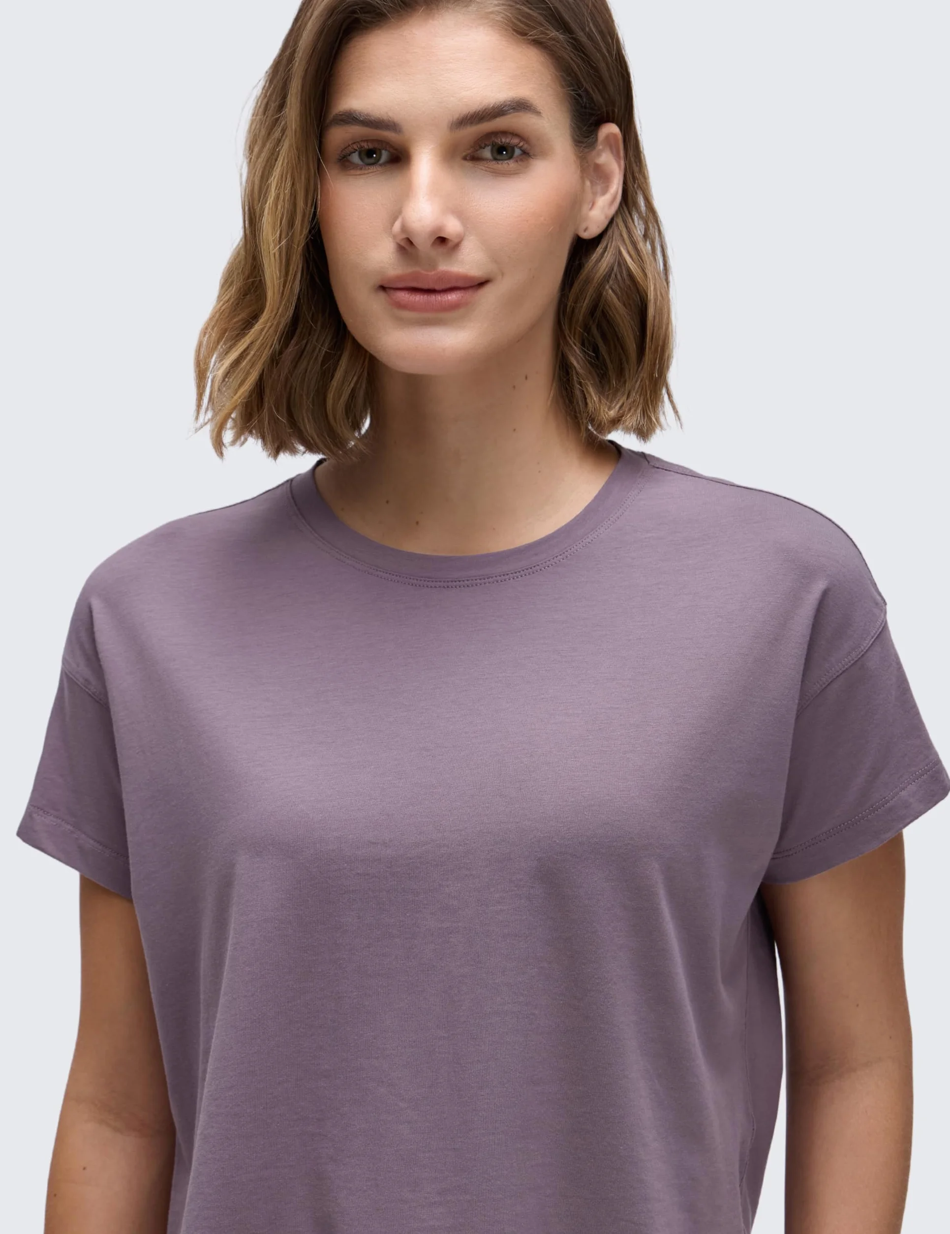 CRZ YOGA Camisas Algodón Pima Manga Corta Mujer Ejercicio Tops