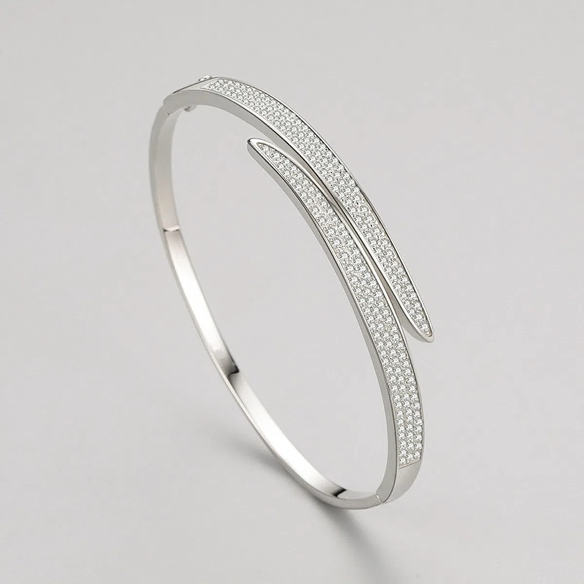 Pulseras asimétricas de platino vintage para mujer con diamantes creados, pulseras de hermana mayor para mujer, PT950 y oro blanco de 9K/14K/18K