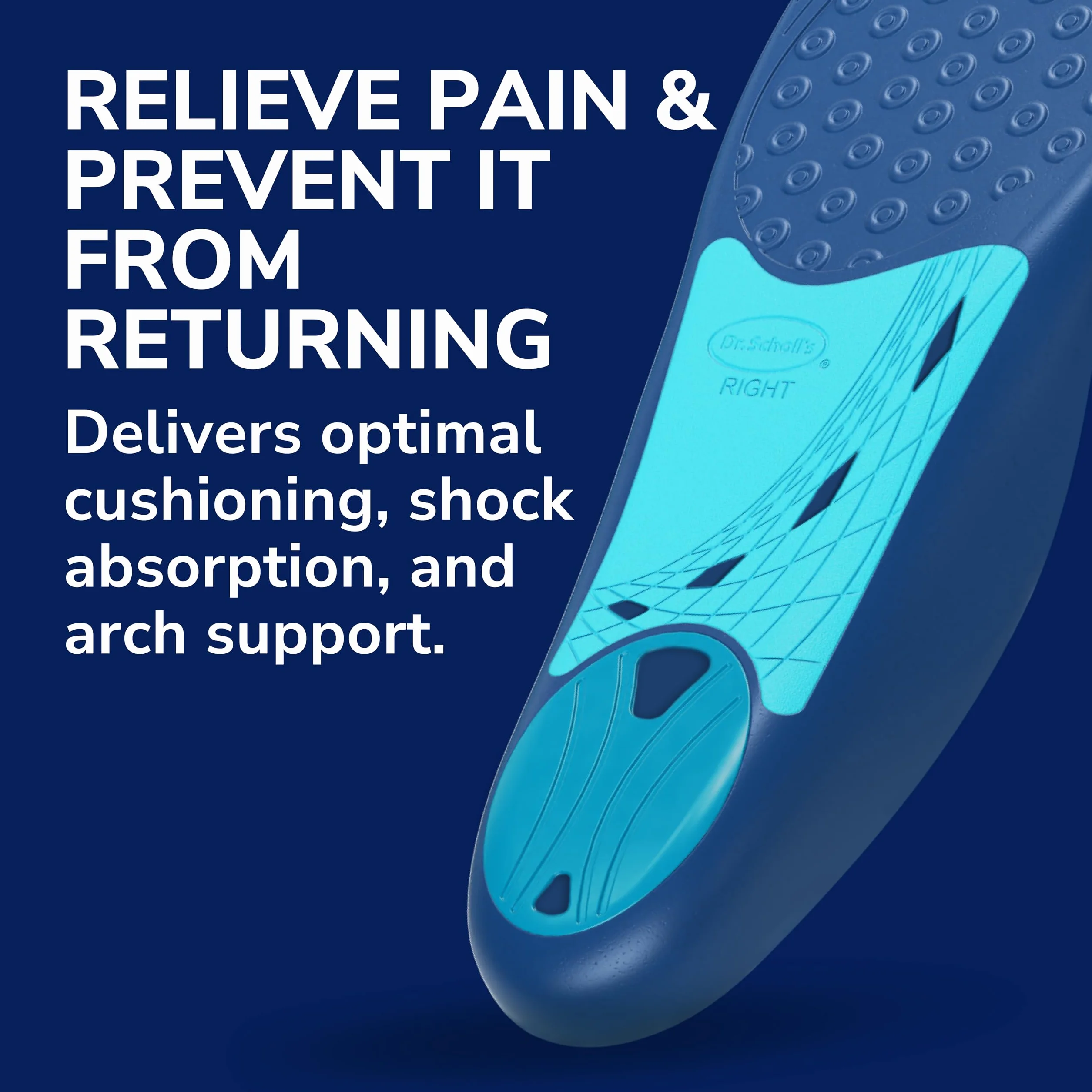 Dr. Scholl's Plantillas de alivio del dolor para fascitis plantar // Inserciones de zapatos con soporte para arco para hombre y mujer