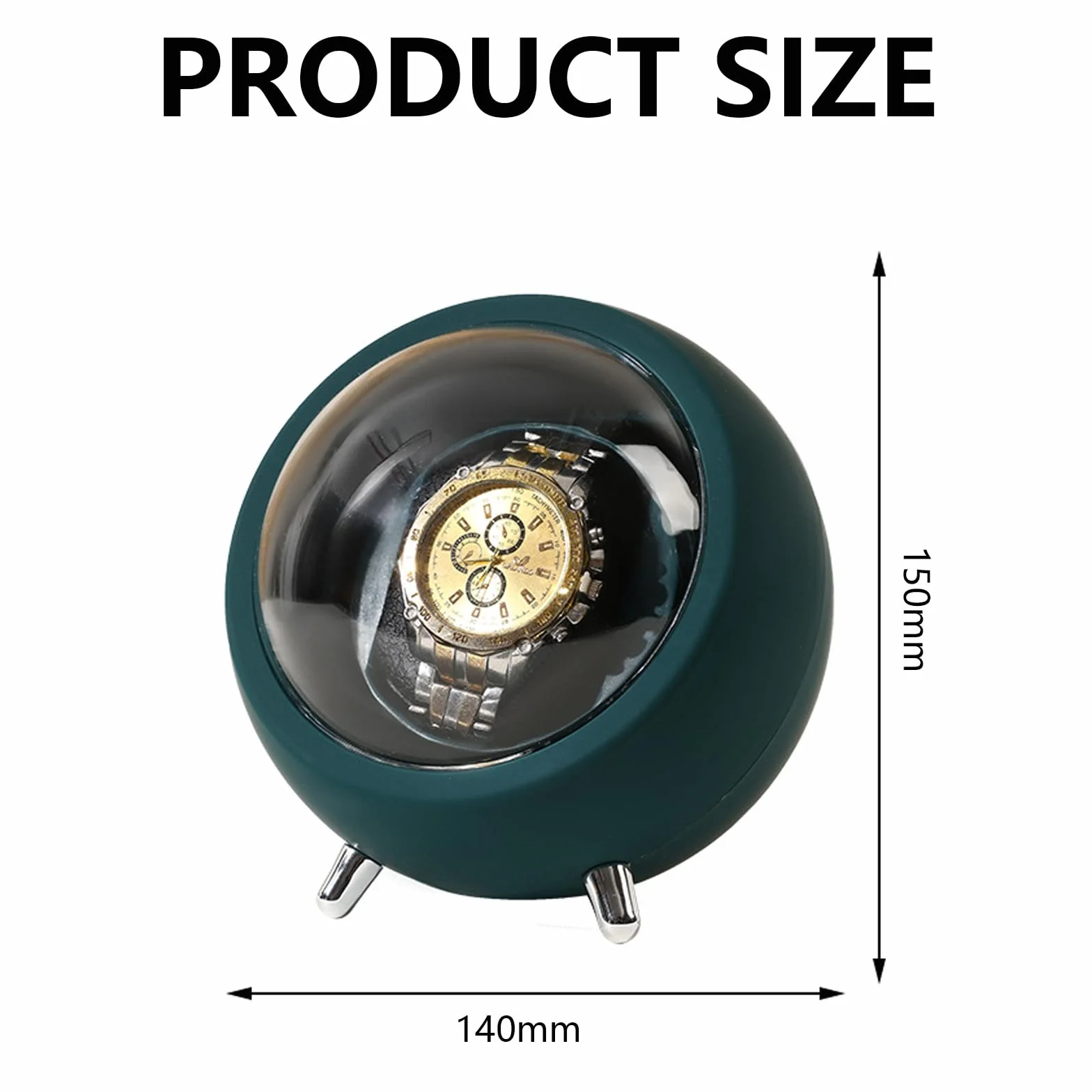 Enrollador de Relojes, Soporte Automático para 1 Reloj con Motor Súper Silencioso y Batería