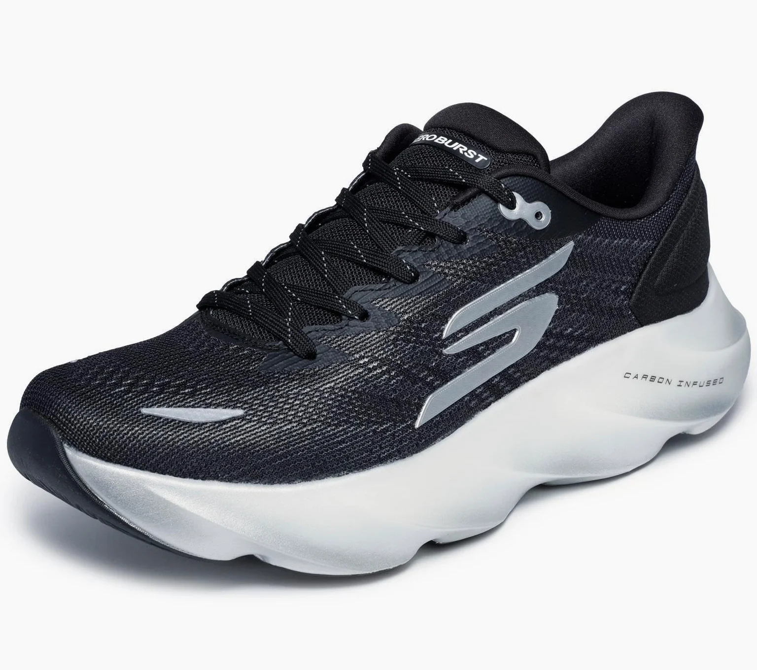 Skechers Aero Burst - Zapatillas para Hombre, Negro/Blanco, 44 EU