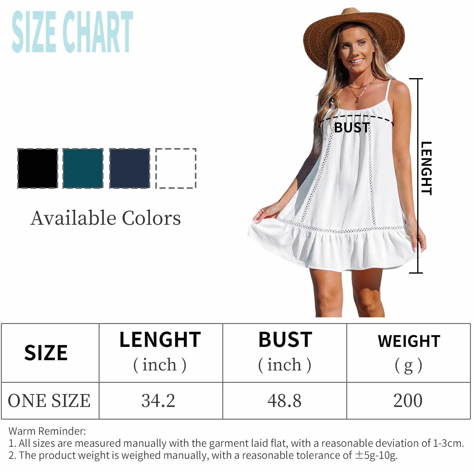 Vestido Verano Mujer Sin Mangas de Playa Corto con Tirantes Finos