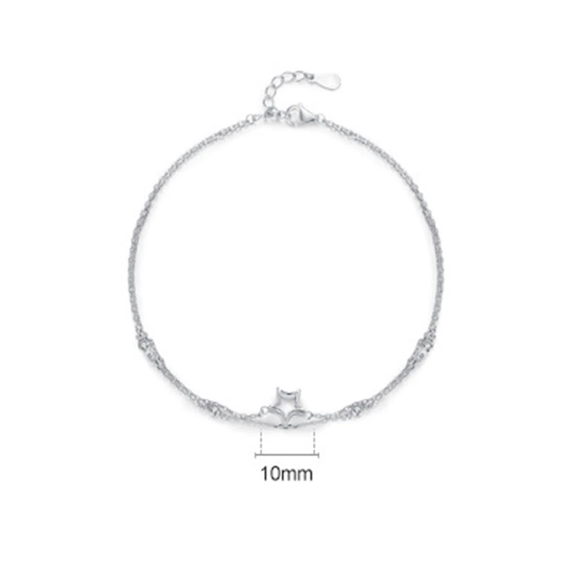Pulsera Star Platinum Mum para mujer con pulsera para novia platino, PT950 y oro blanco de 9K/14K/18K