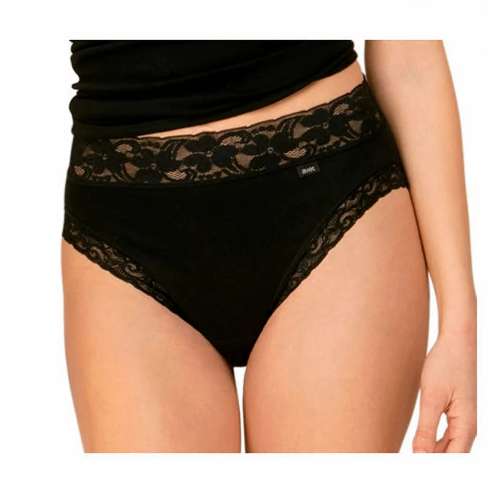 AVET - 3324 Pack de 6 Braga Mujer Alta Algodon Lycra sin Costuras y Encaje Color: Petalo Talla: M