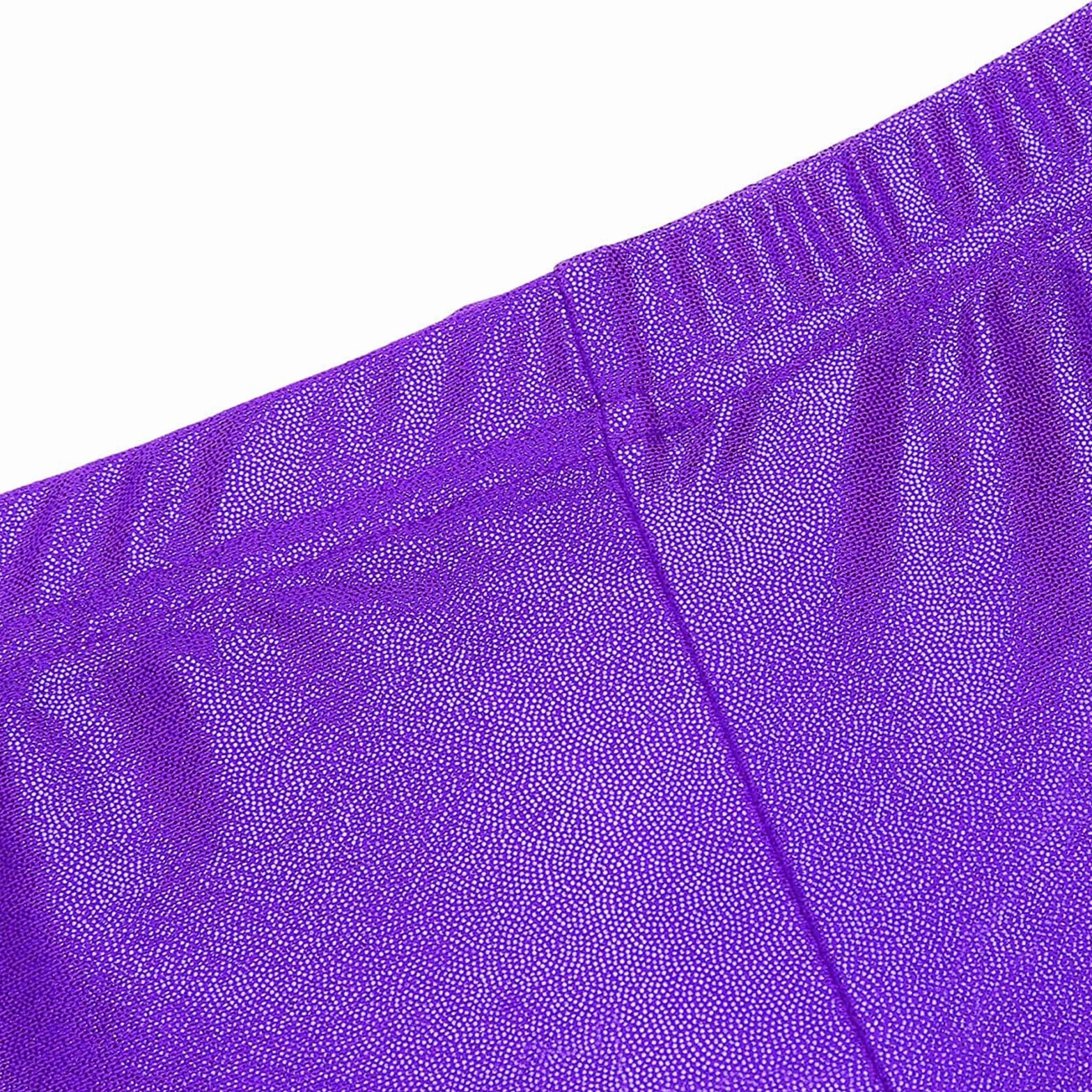 Pantalones Cortos de Ballet Cintura Elástica Metálico Brillante para Niños Niña Deportes Yoga Gimnasia
