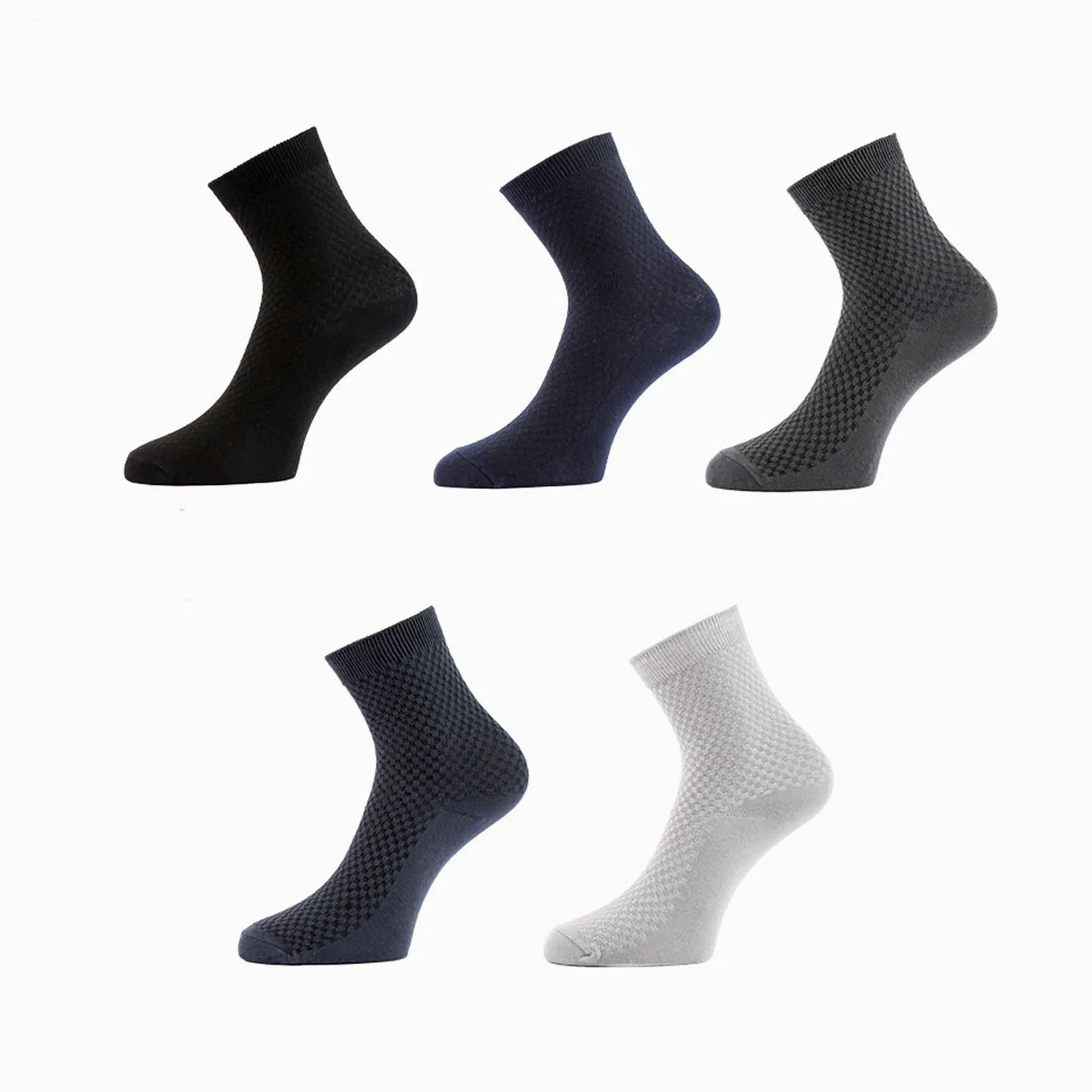 UKKO Calcetines de Hombre 10 Pares De Calcetines para Hombres De Fibra Transpirable De Calcetines Desodorantes Hombres Largo Tamaño Grande EUR 38-46-5Black 5Light Grey,EUR 43-47(Us 9-13)