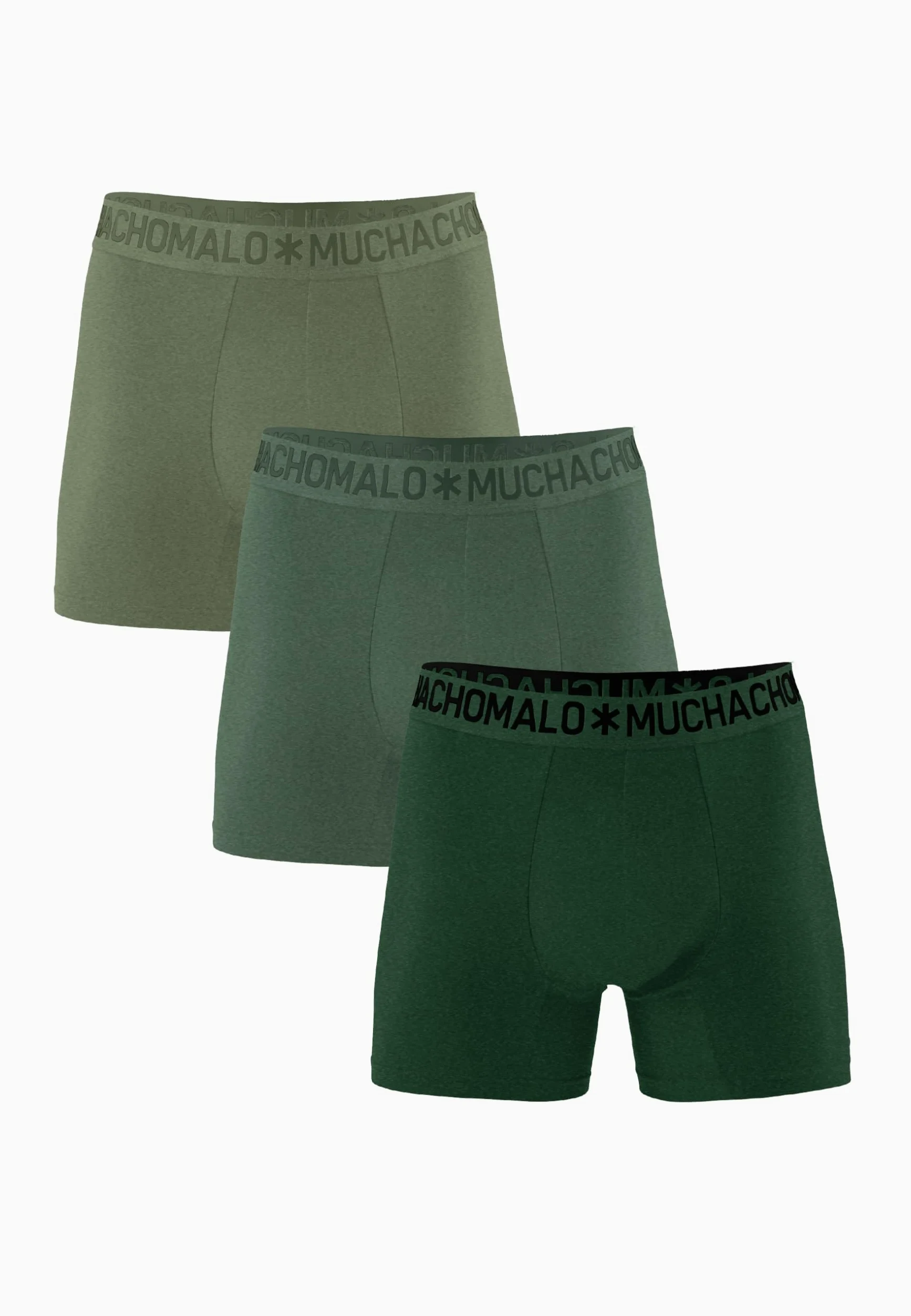 Muchachomalo Calzoncillos para Hombre, Ropa Interior Lisa de Algodón para Hombre, Pack de 3 Unidades, Bóxers Lisos de Corte Clásico con Cintura Elástica