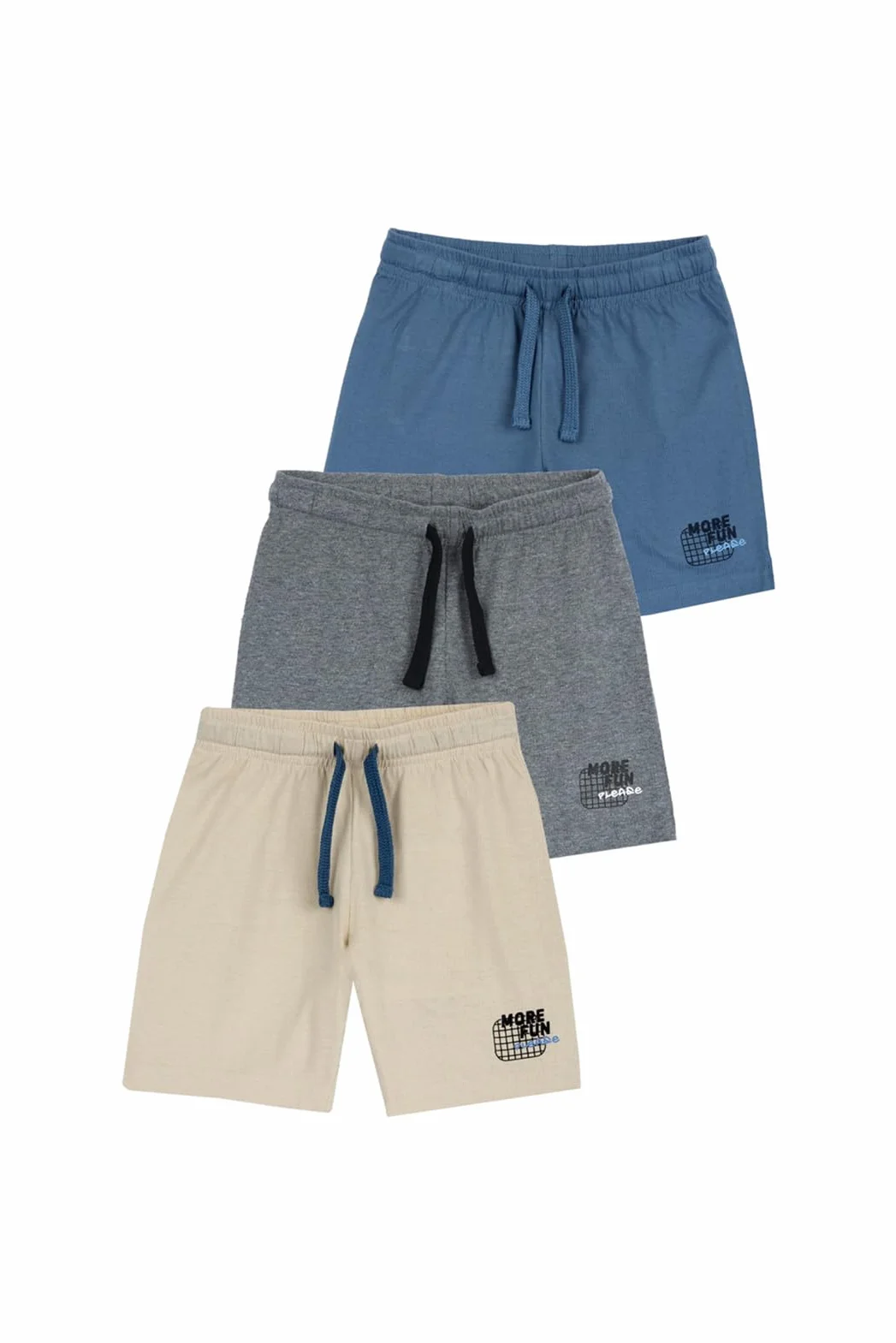 Chicco Pantalones Cortos Niño Set 3 Bermudas Cintura Elástica Tejido Suave Primavera Verano