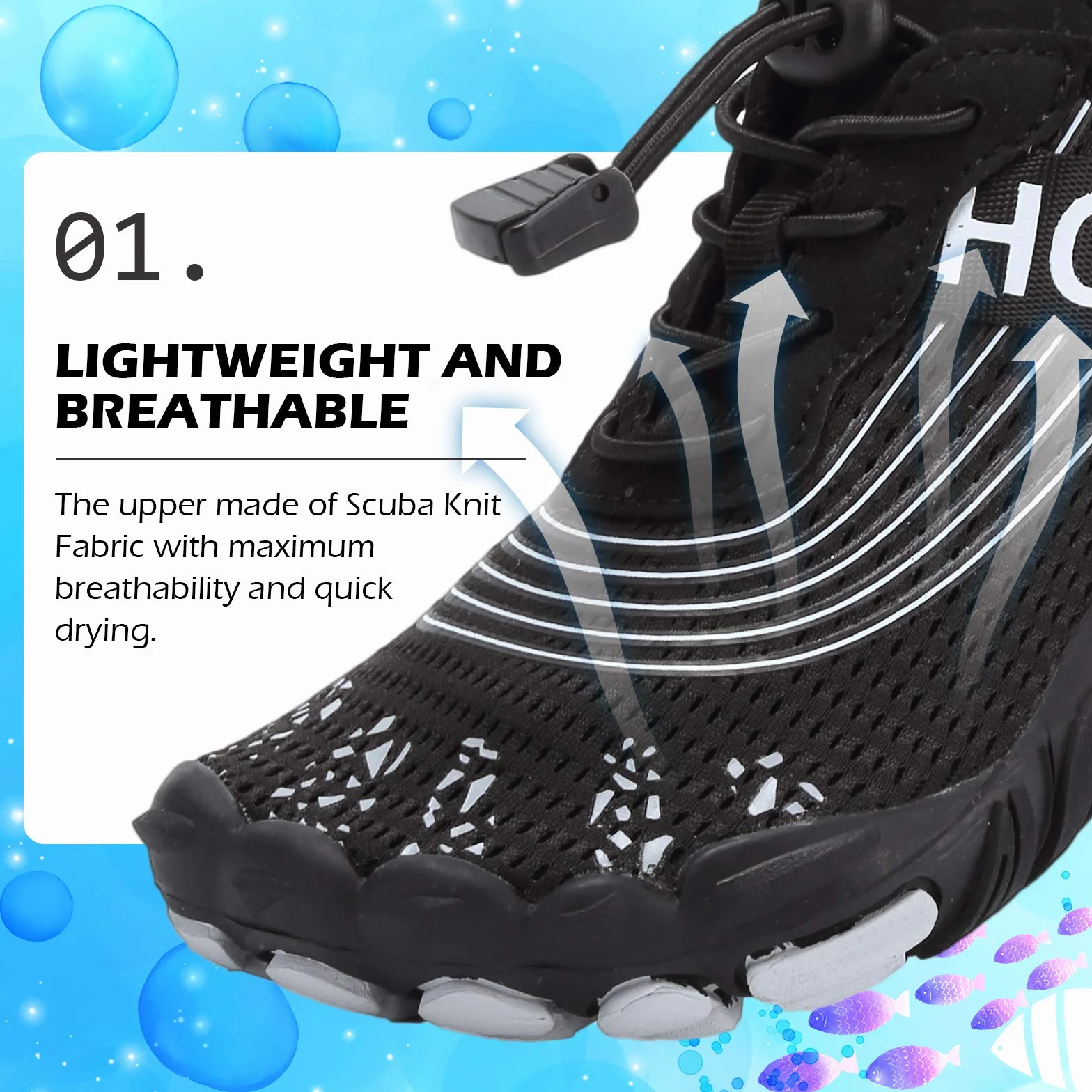 DimaiGlobal Calzado Descalzos Niñas Niños Zapatillas de Trail Running Barefoot Secado Rápido Zapatos de Agua Transpirable Antideslizante para Playa 34EU Negro