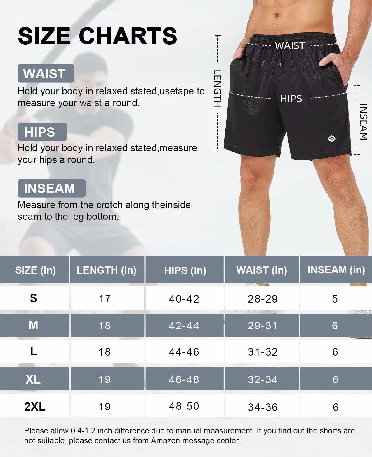 lomsoe Paquete de 5 pantalones cortos deportivos para hombre de 5 pulgadas, pantalones cortos de malla para correr para hombre, de secado rápido, ligeros, para gimnasio, con bolsillos, Negro, negro