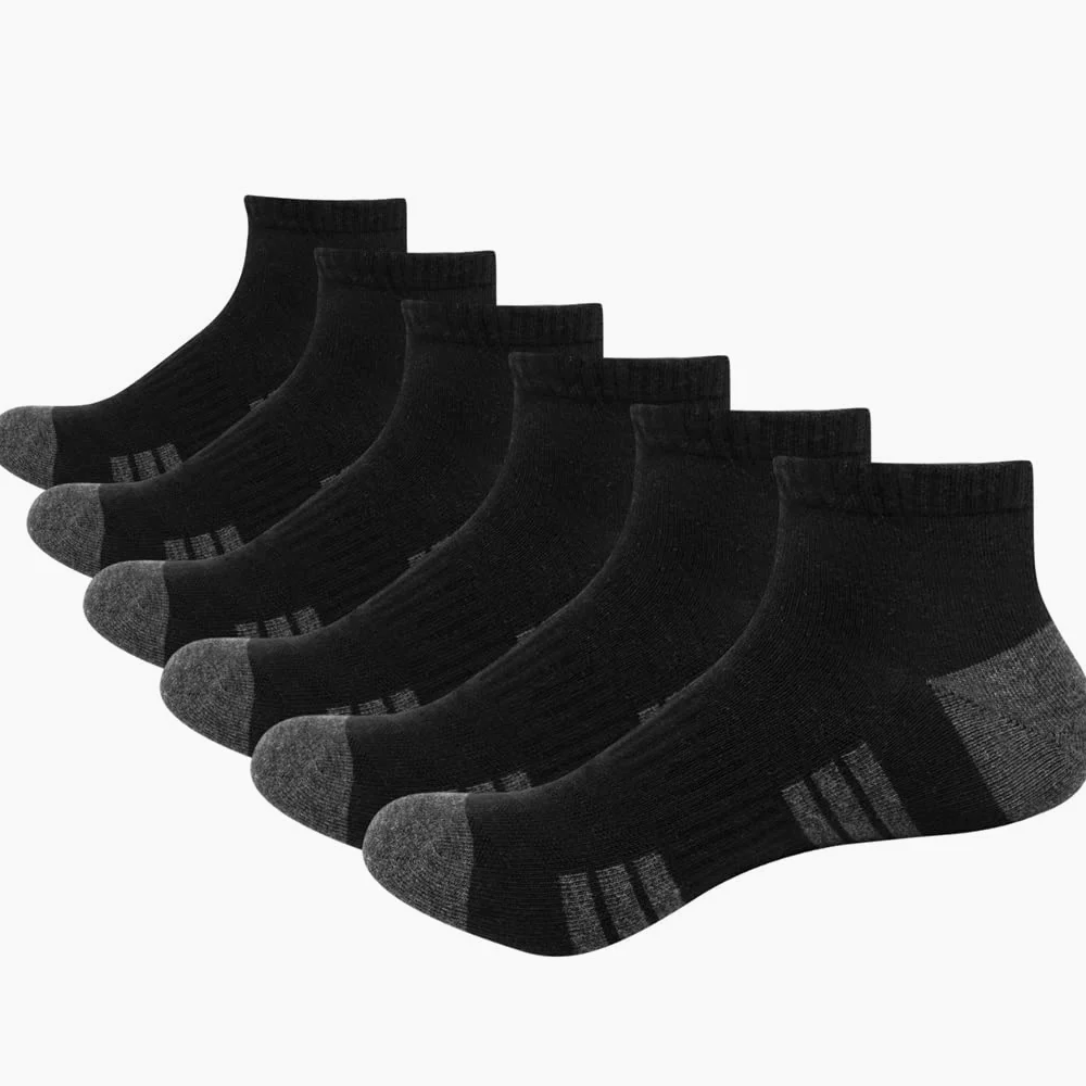 Calcetines for Hombre, Calcetines Tobilleros for Hombre Algodón Casual Cómodo Deportes al Aire Libre Correr Calcetines Deportivos 6 Pares (Color : A, Size : L 4-8 US) (Color : A, Size : XL 10-12 US