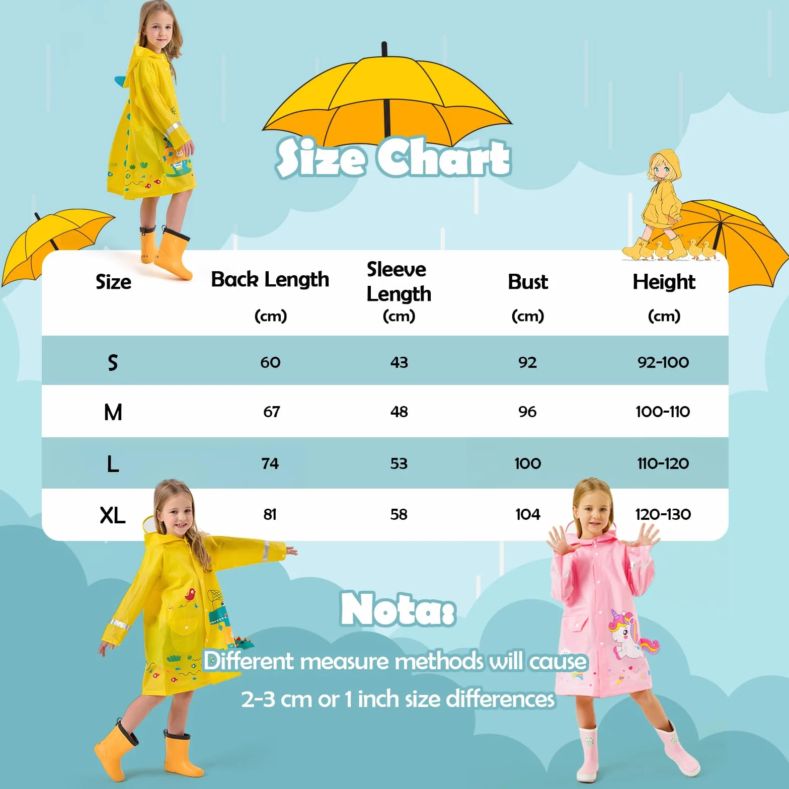 Chubasquero ligero para niños impermeable transparente ala de sombrero ampliada poncho de lluvia con capucha