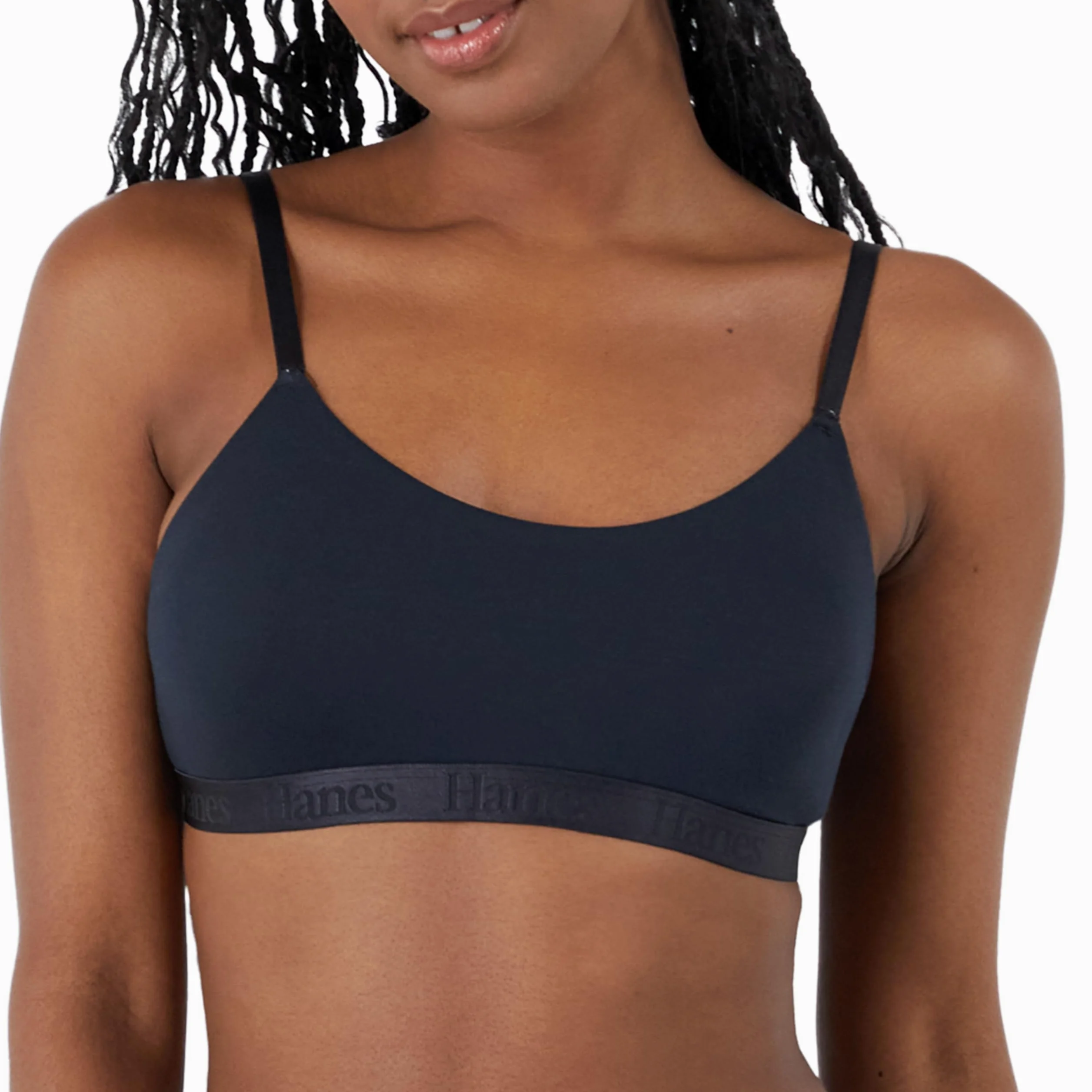Hanes Originals Ultra Supersoft String Bralette, Pullover Bralette, Scoop Neck Sujetador Mujer (Pack de 1)