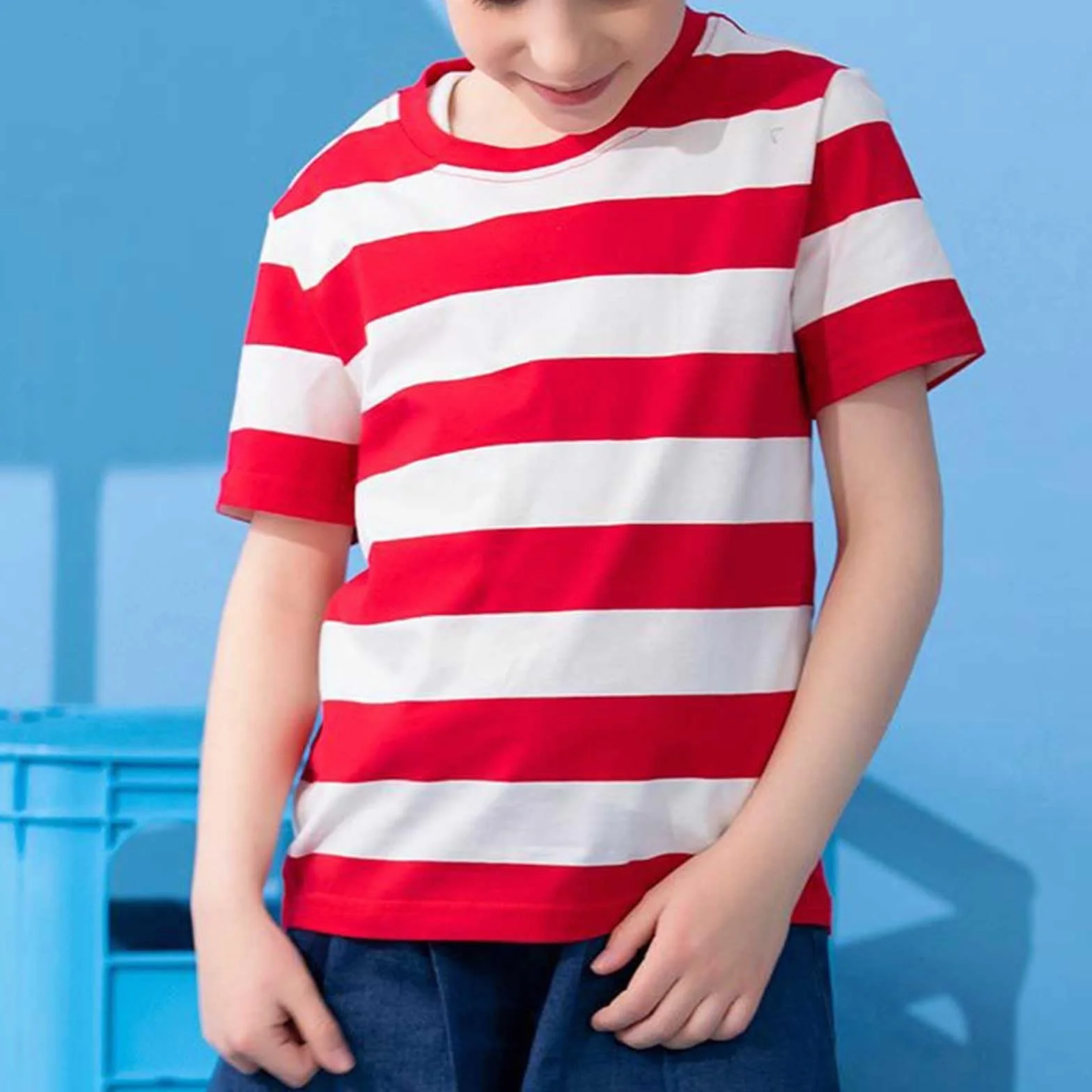 Camisetas Niños Top Camiseta de Manga Larga Niñas Verano Camisetas con Rayas Mangas Cortas, Bloque de Color, Cuello Redondo de Moda Suéter Tops Blusa Casual