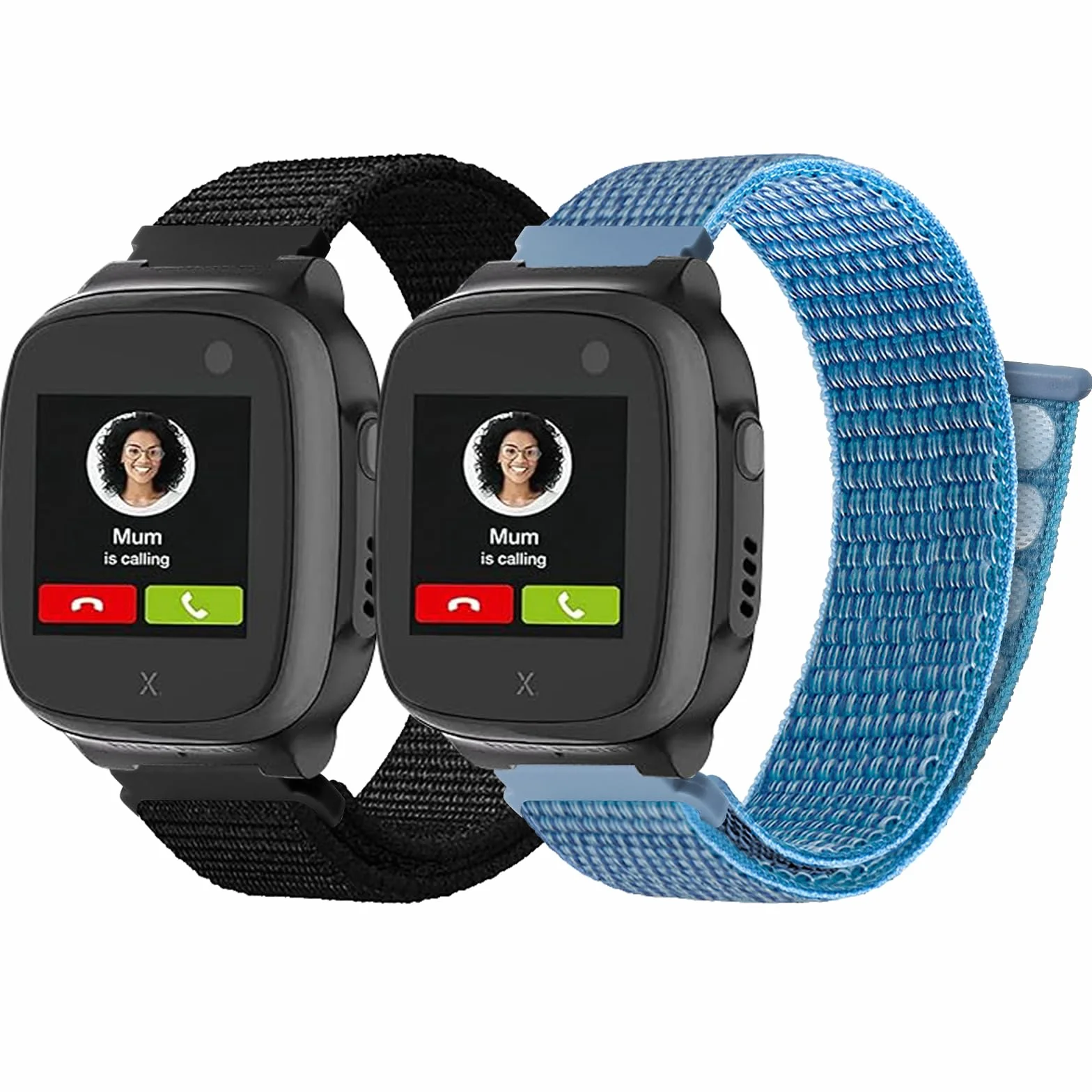 2 Piezas Pulseras de Nylon 16mm Compatibles con Xplora X5 Play/Kidzi/XGO 2/XGO 3, Adorno para Reloj Inteligente Infantil Cómodo Impermeable Ajustable Repuesto para Niñas Niños