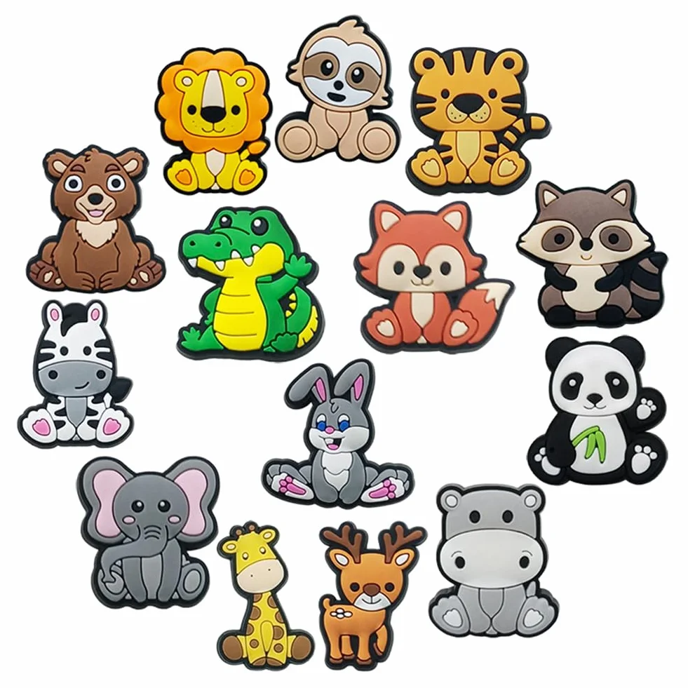Animal Encantos del Zapato 30PCS Cute Cartoon Zapato Decoración Croc Charms para Niñas Mujeres Niños Adultos, Regalo para Fiesta de Cumpleaños