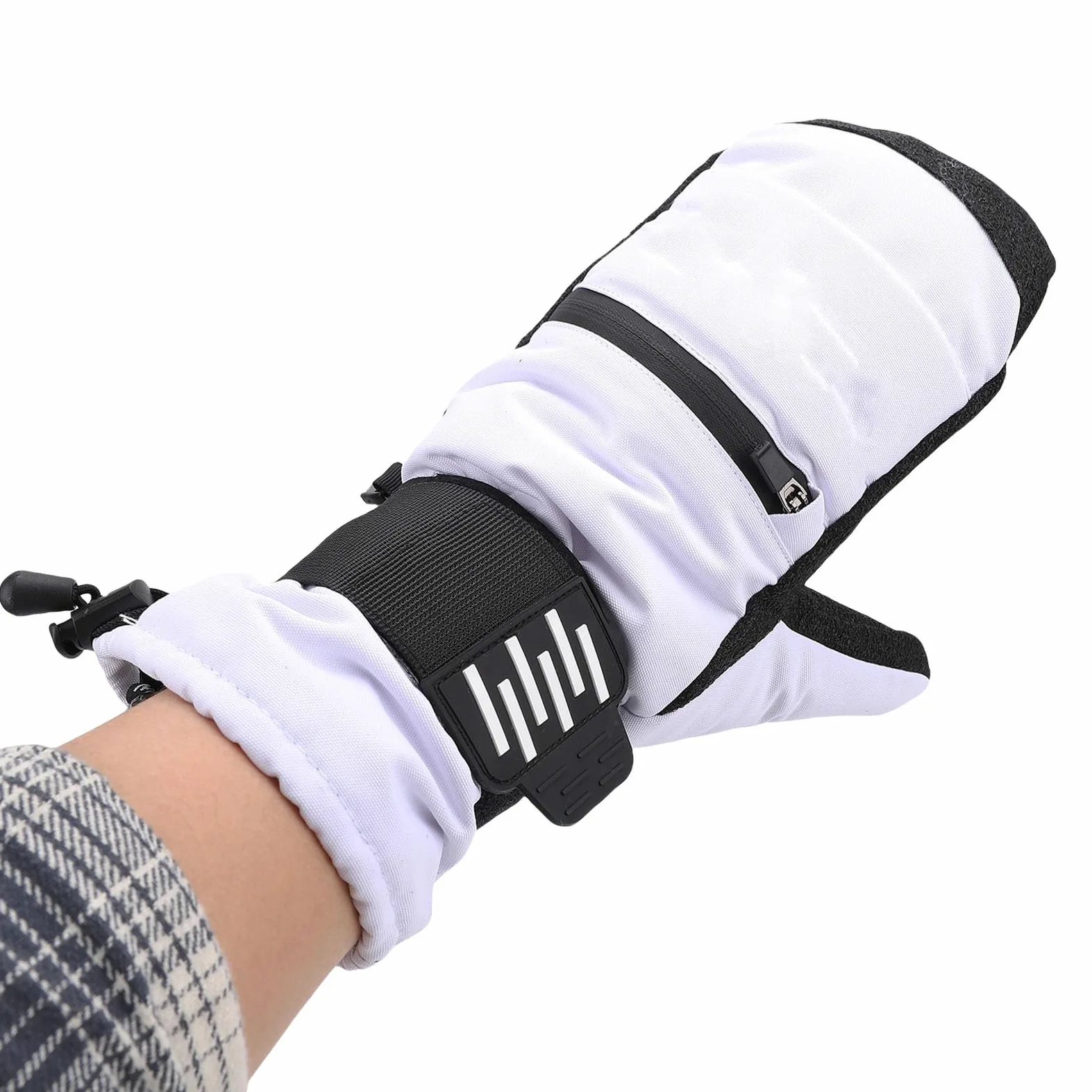 Diyeeni Manoplas de esquí para Hombre y Mujer, Mitones Cálidos para | de nieve resistentes al viento con palma antideslizante, acolchado que absorbe los golpes, correas de muñeca ajustables