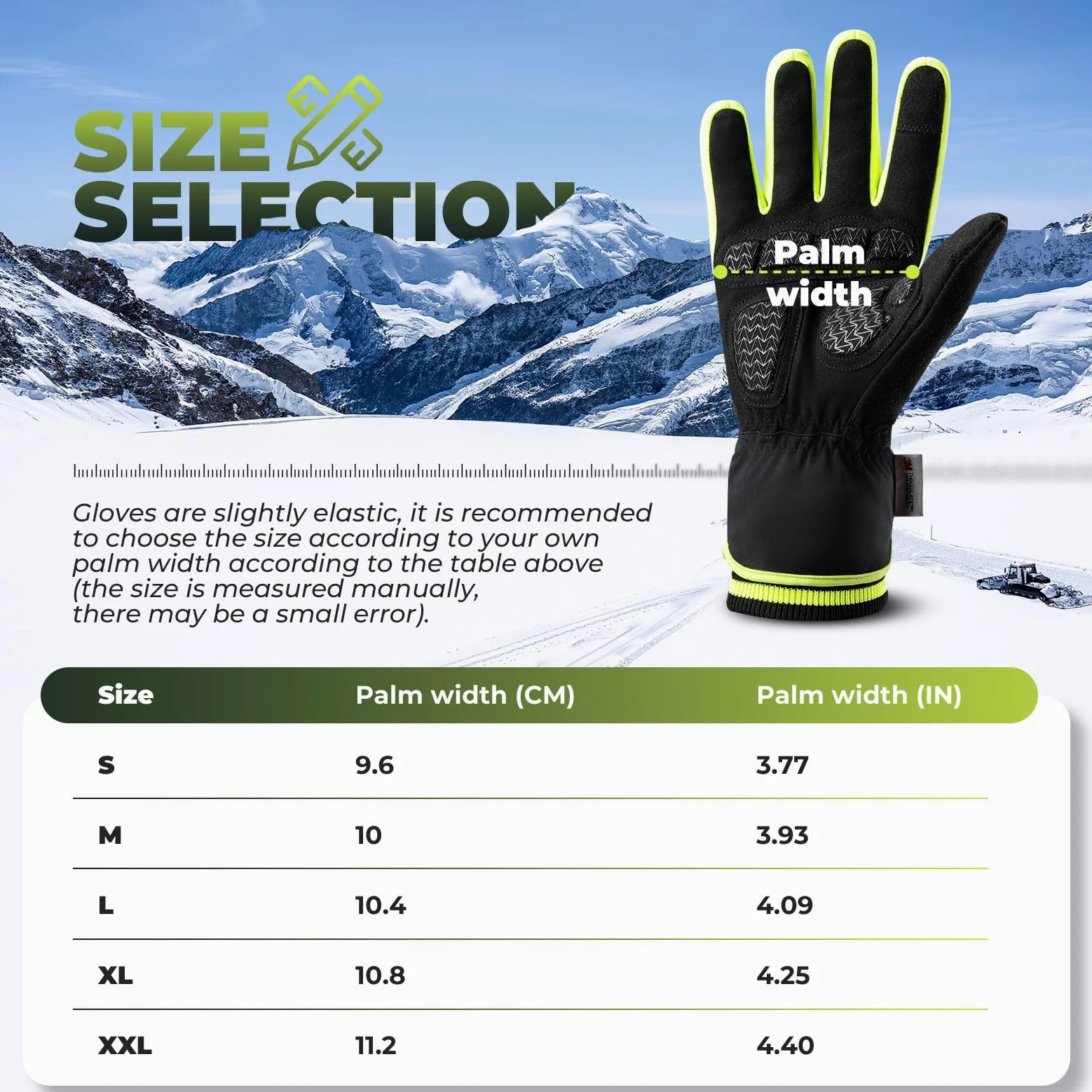 ROCKBROS Guantes de Invierno, Guantes Térmicos de Thinsulate Ciclismo Pantalla Táctil para Hombre Mujer, Guantes Cálidos para Bicicleta Running Senderismo