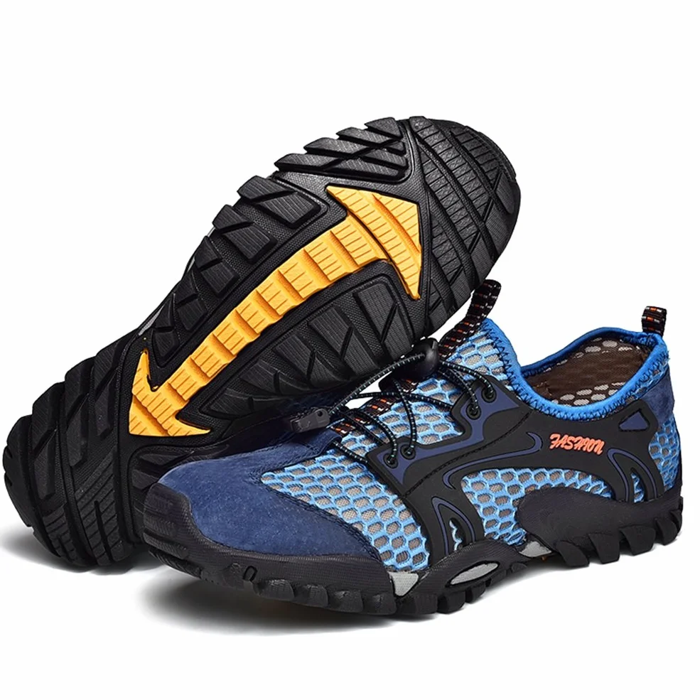 FLARUT Sandalias Deportivas Trekking Hombres Verano Pescador Playa Zapatos Casuales Transpirable Zapatilla de Senderismo Deportes Montaña y Asfalto Zapatos para Correr Malla