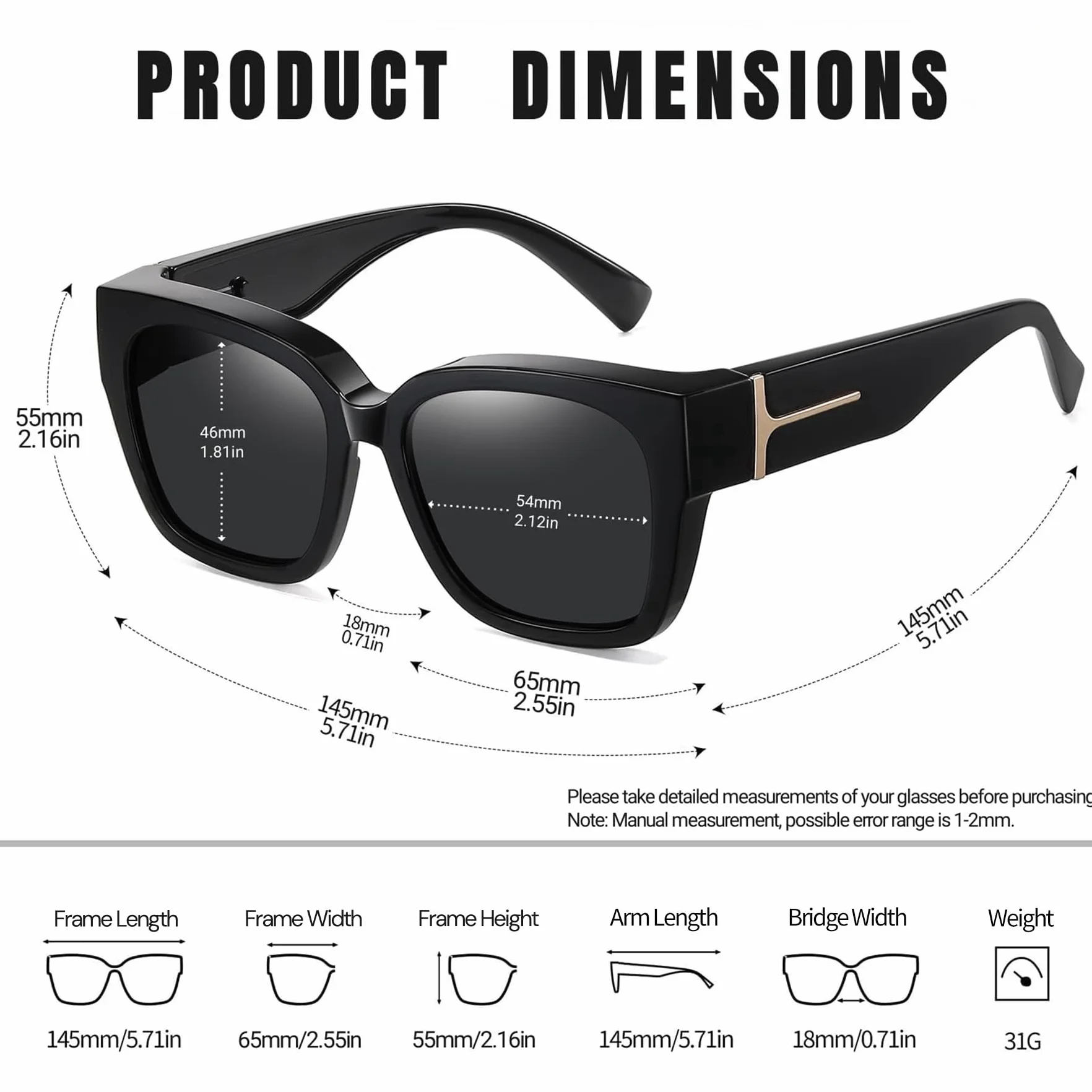KANASTAL Gafas de Sol Polarizadas TR90 Ultraligero UV400 Mujer Hombre