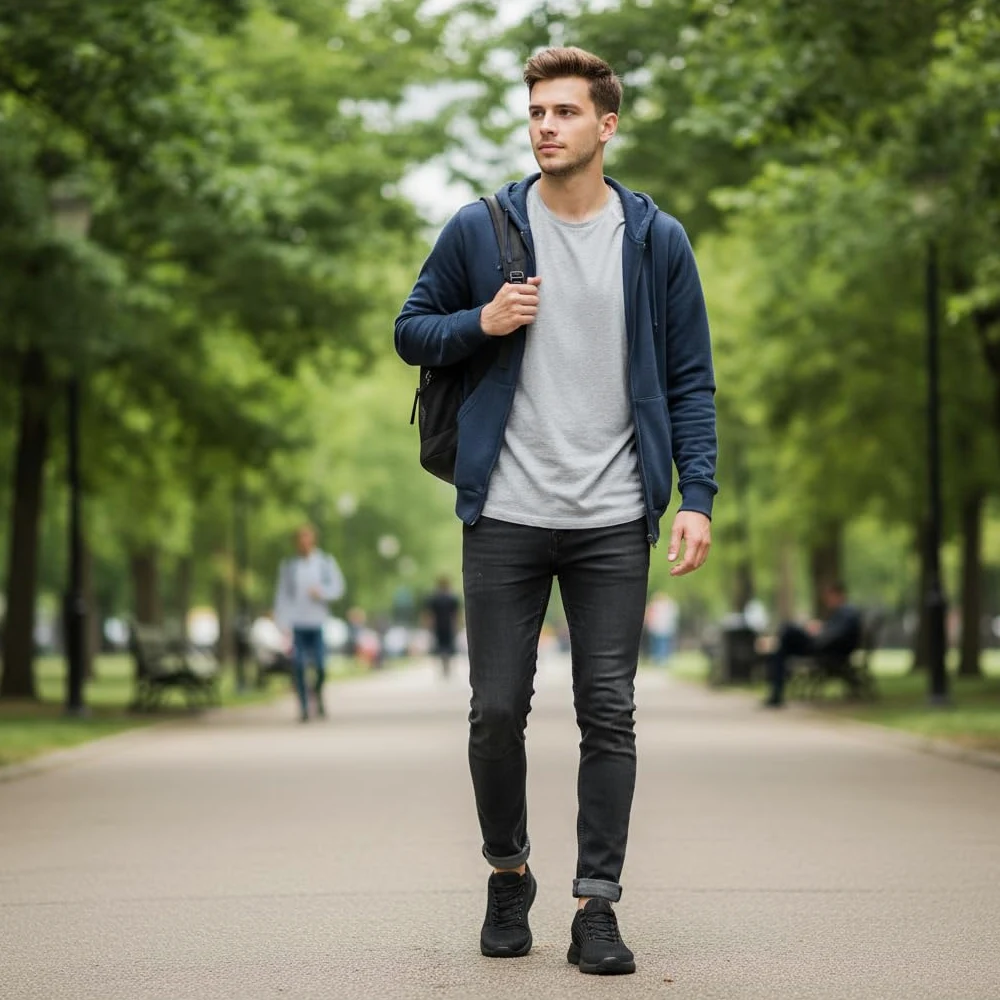 Raoendis Zapatillas deportivas para hombre, para correr, caminar, ligeras, de malla, cómodas, atléticas, fitness, tenis