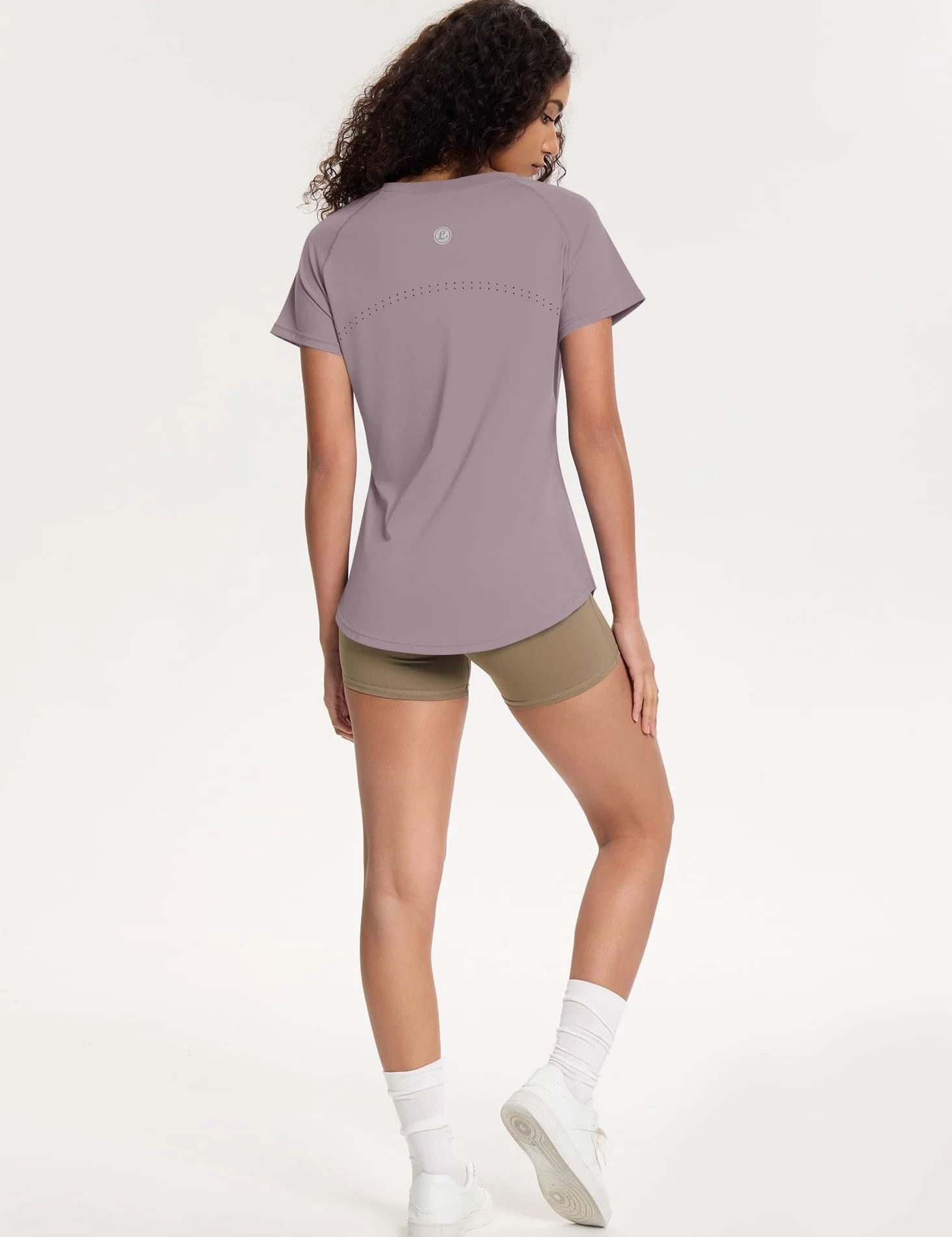 Loovoo Camisetas de entrenamiento para mujer, holgadas, transpirables, de secado rápido, para gimnasio, atlética