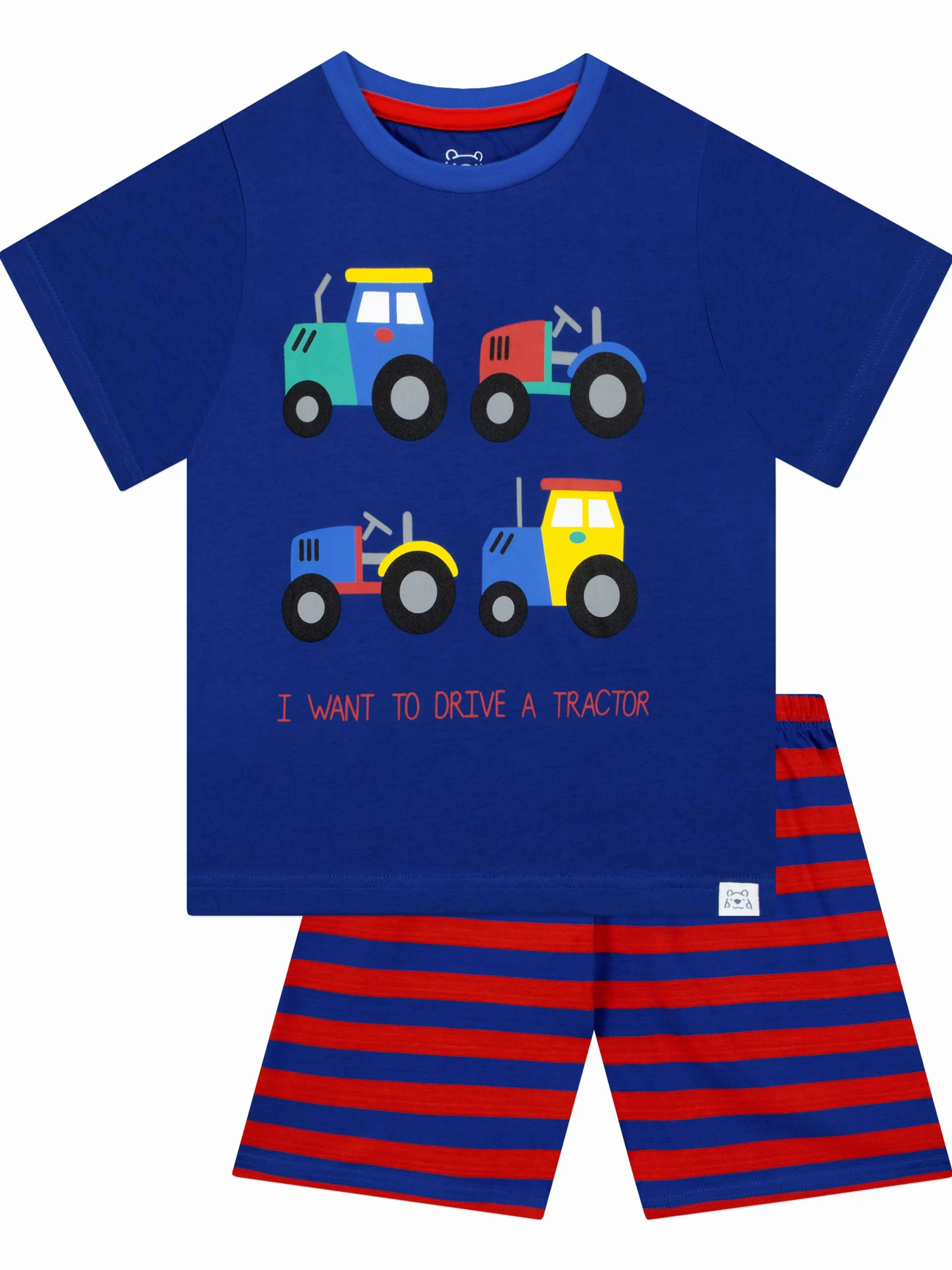 Harry Bear Pijama Corta Tractores para niños