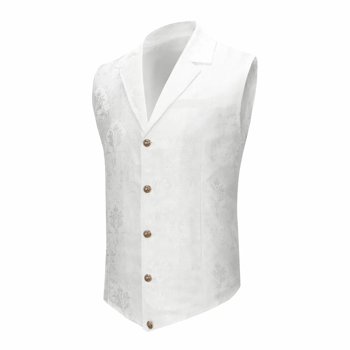 Chaleco de traje gótico steampunk para hombre occidental formal Paisley